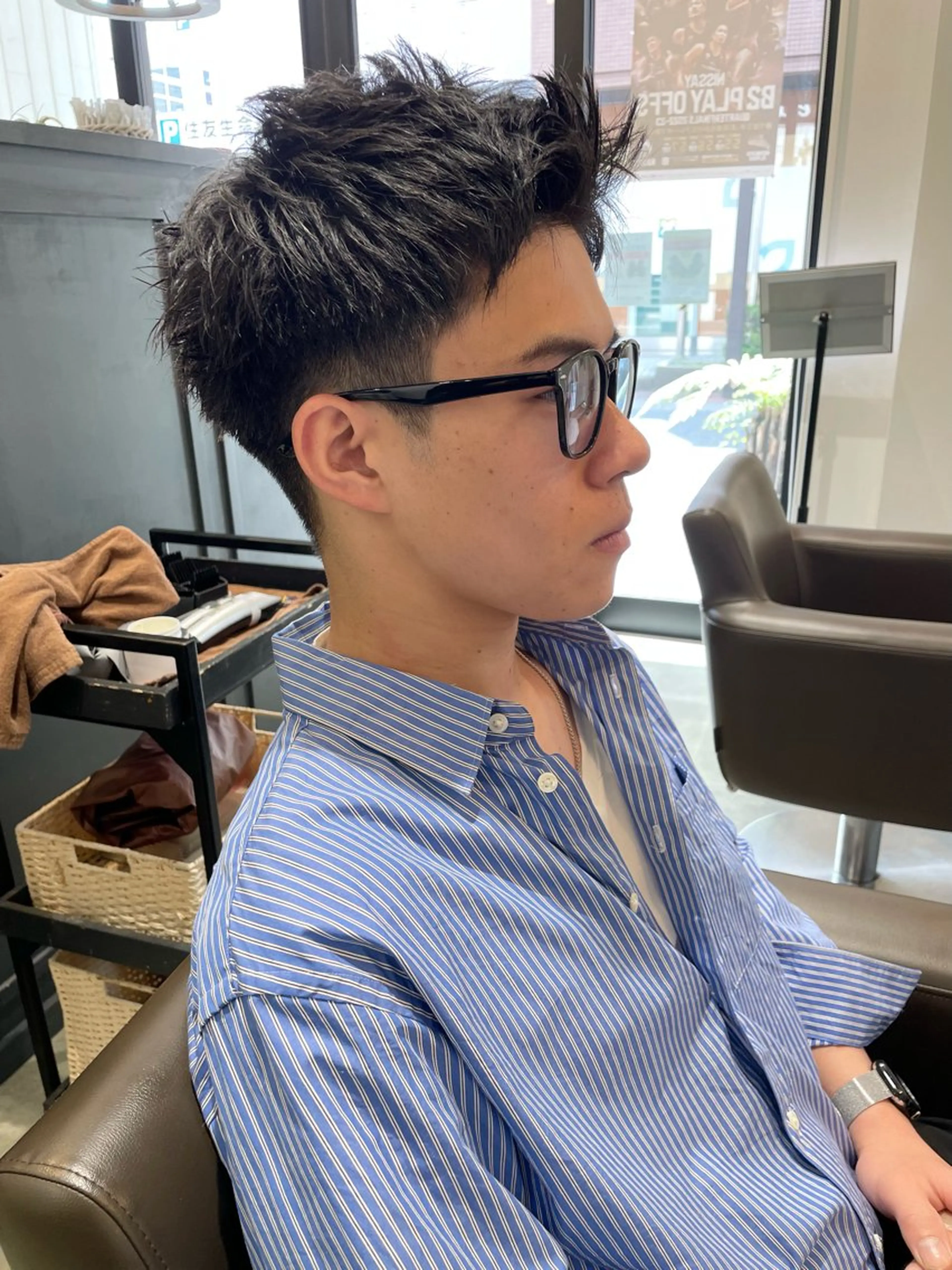 メンズ カット 葵/レイヤーカット/ 韓国風/透明感カラーのヘアスタイル