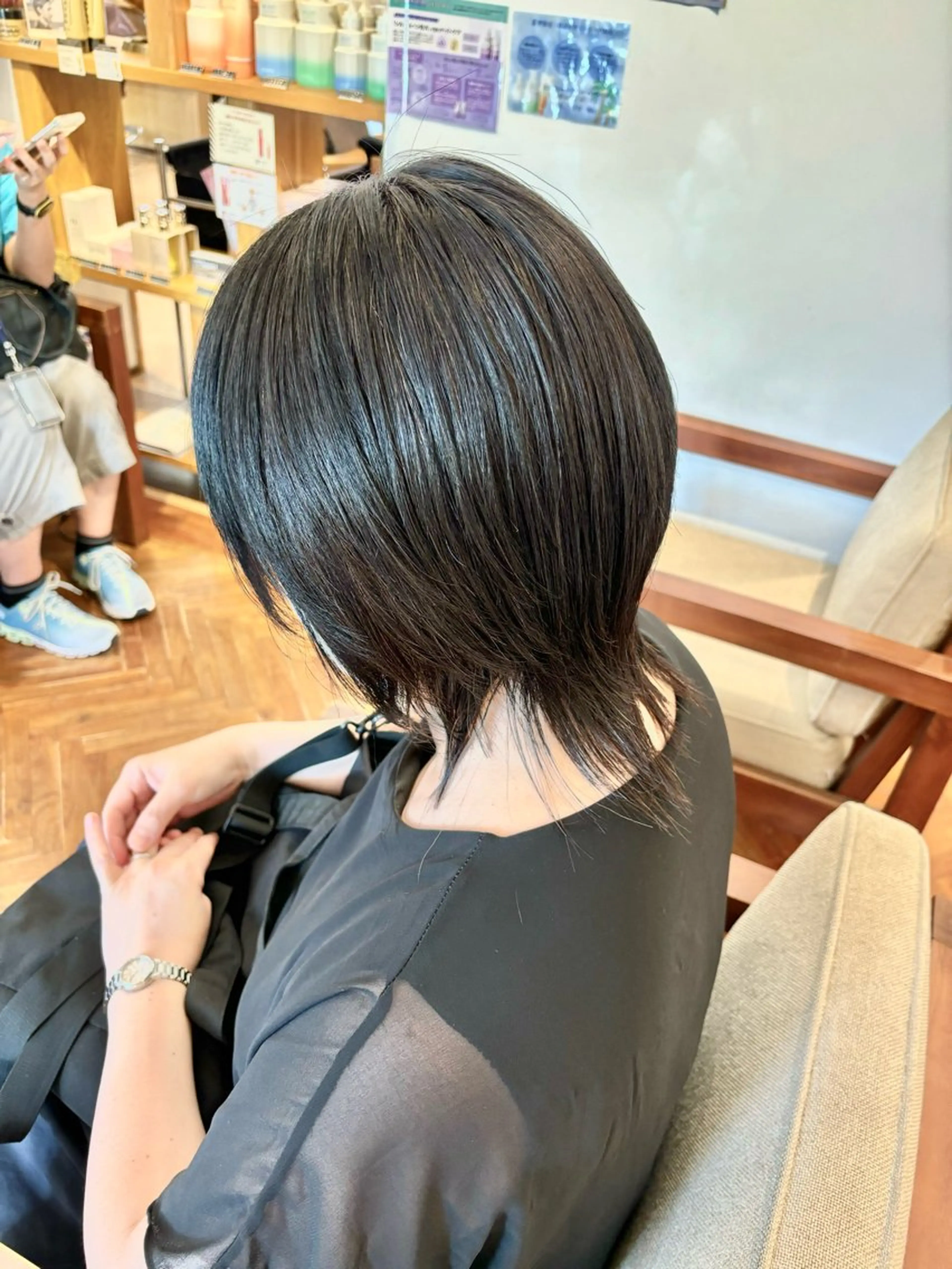 ミディアム パーマ ボブ 縮毛矯正 ウルフカット 秋山知穂🌸縮毛矯正 ショートお任せ🌸のヘアスタイル