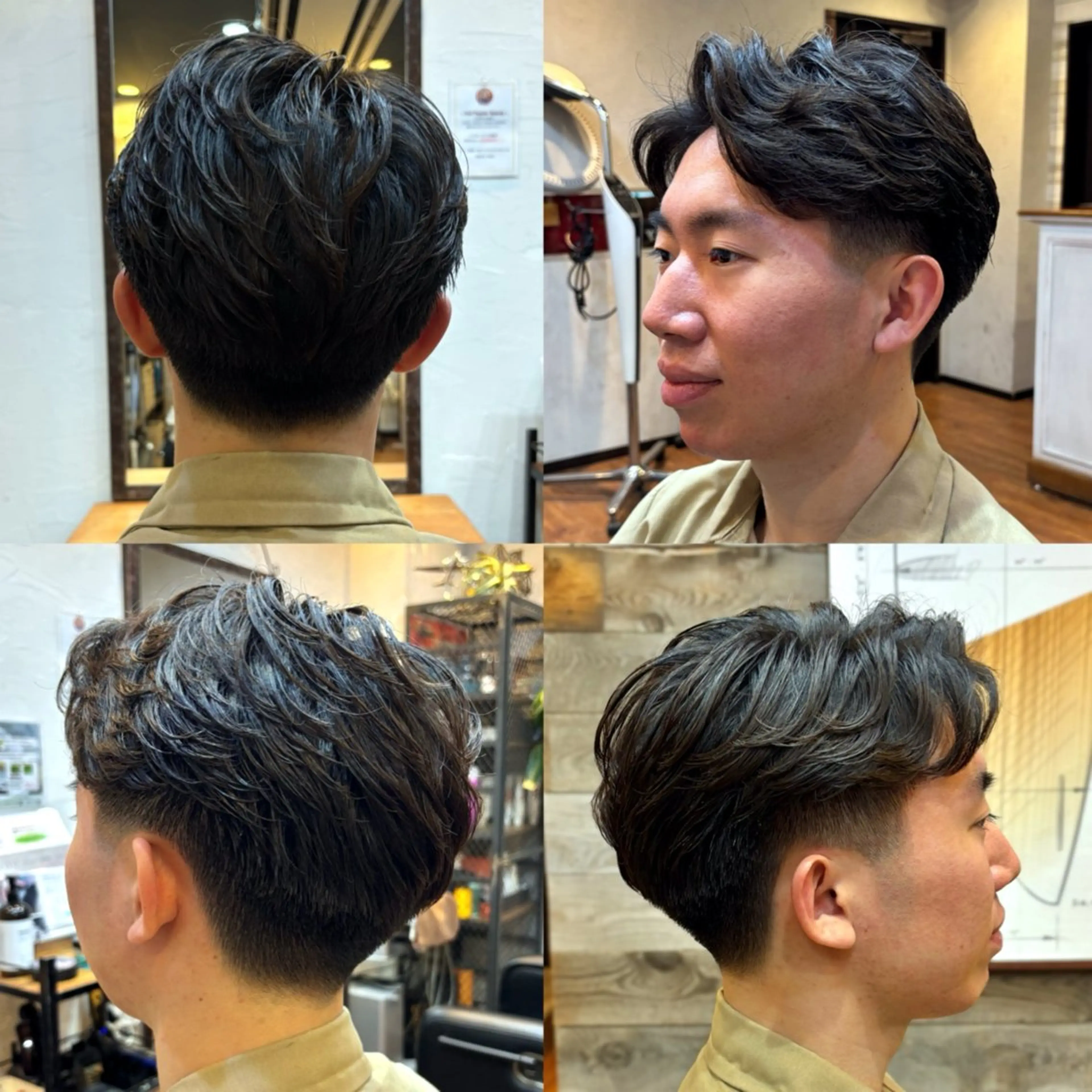 ショート メンズ メンズパーマ フクヤマ サクラのヘアスタイル