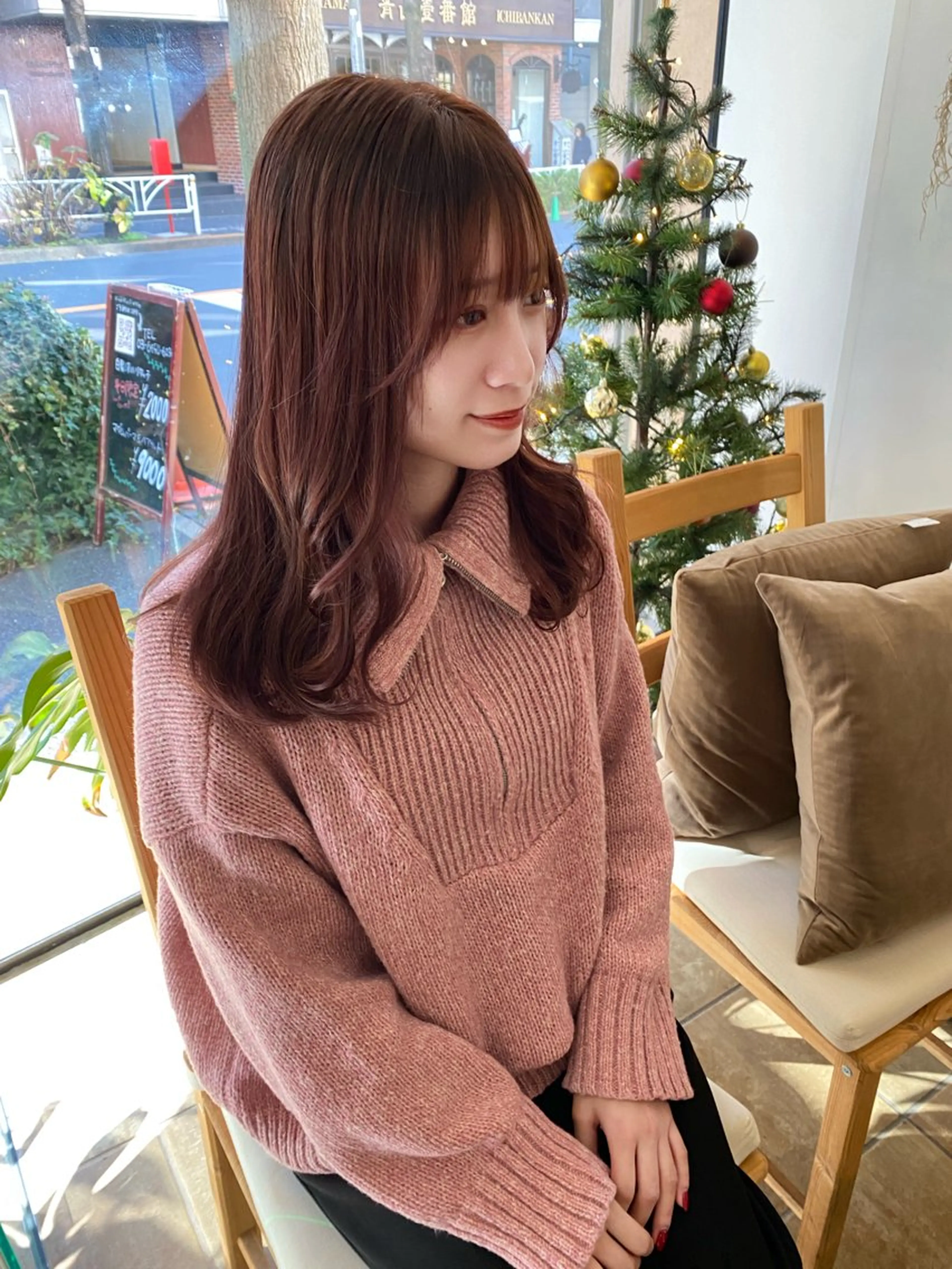 セミロング カラー Joule銀座 石山あやのヘアスタイル