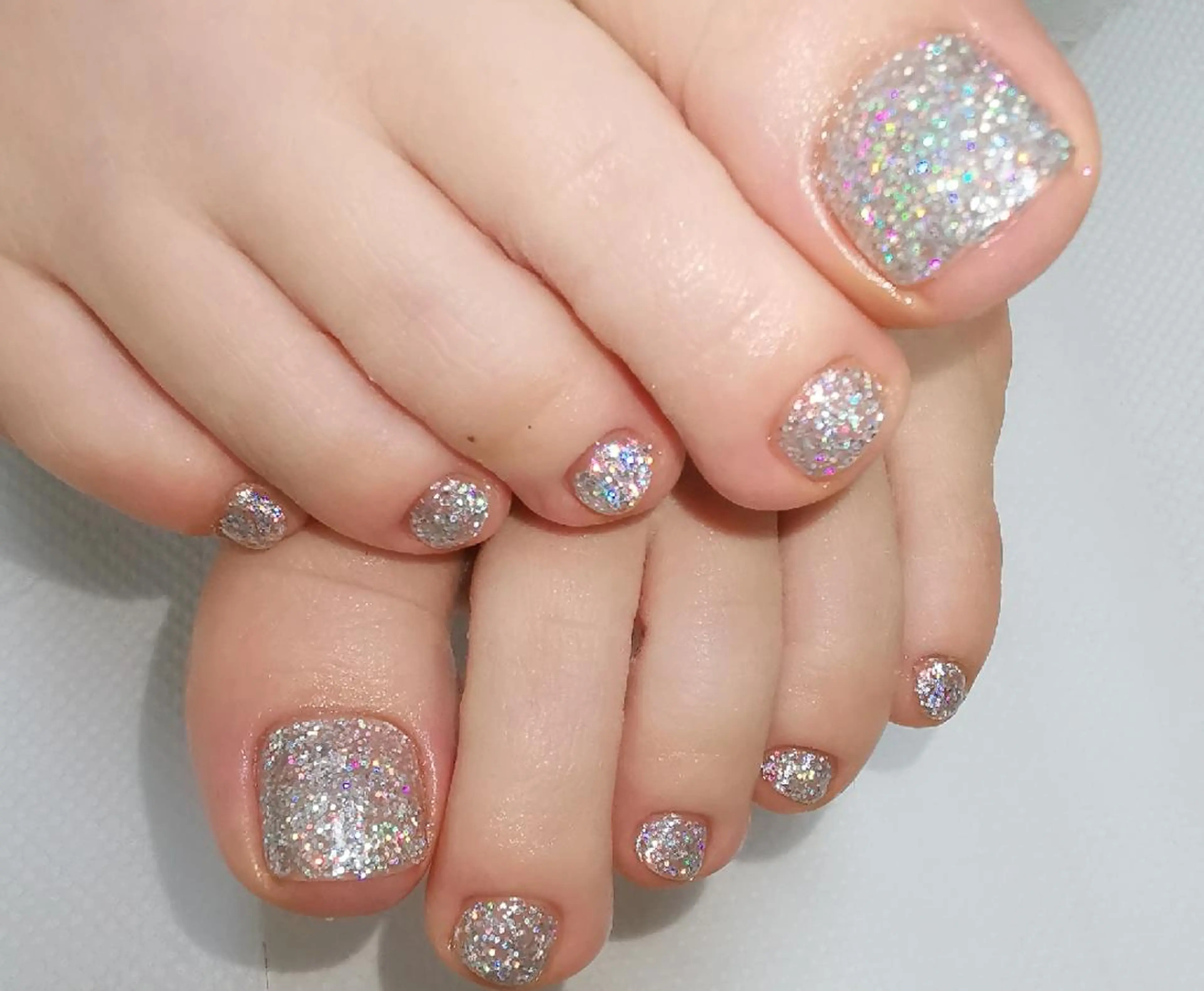 ネイル ラメ(グリッター) フットネイル reve あやののネイルデザイン