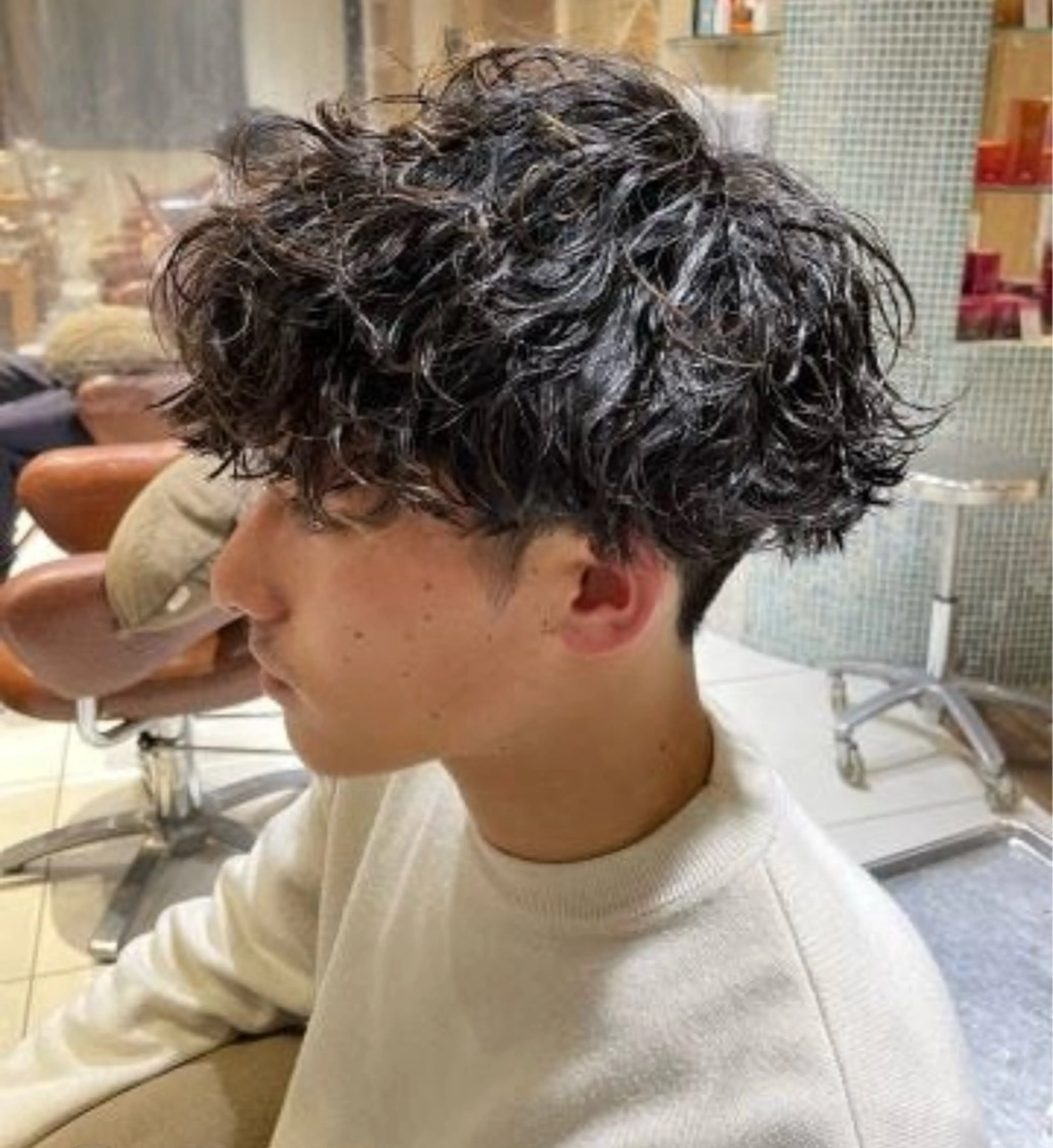 波巻きパーマの写真