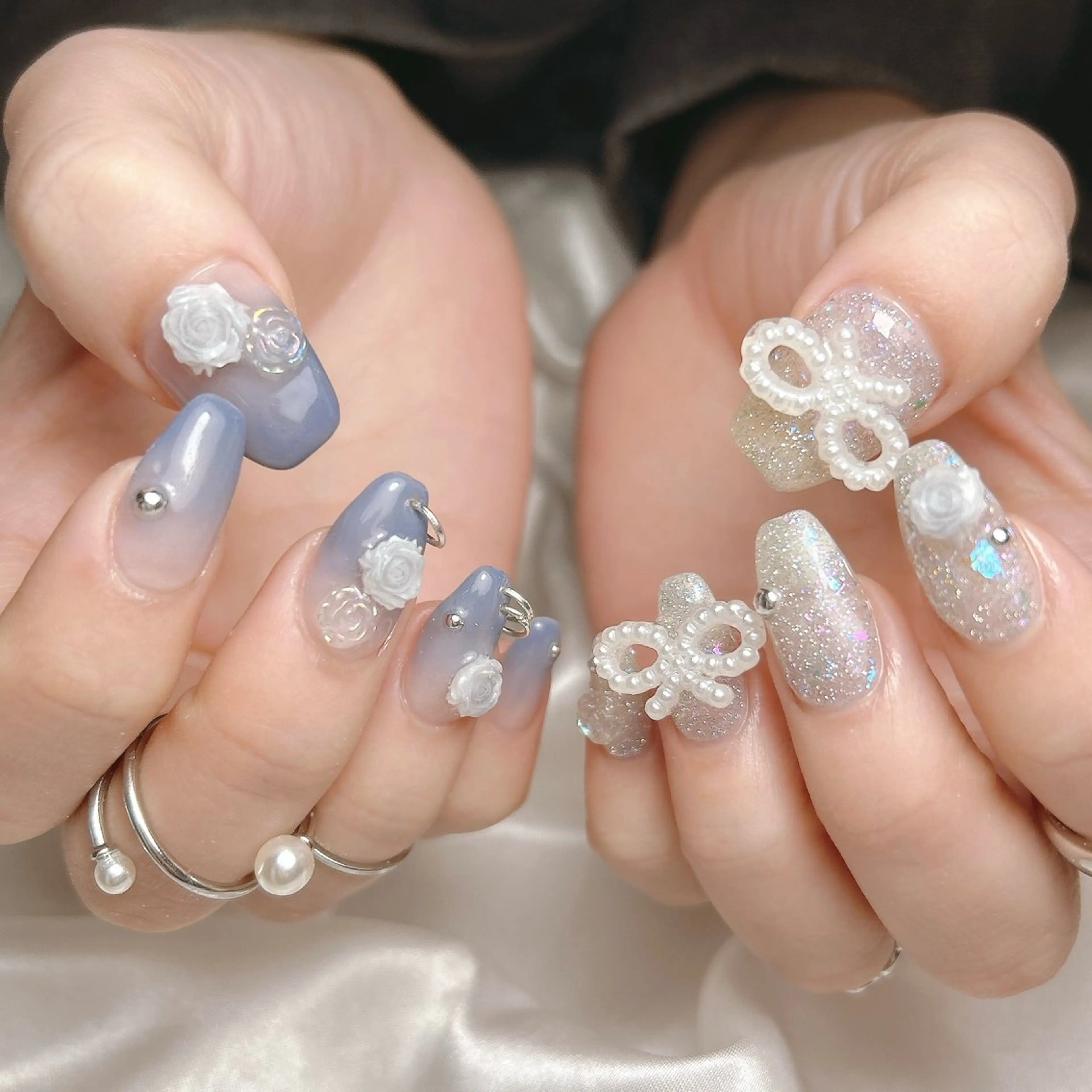 ネイル フラッシュネイル グラデーション ハンドネイル junna のぞいてねのネイルデザイン