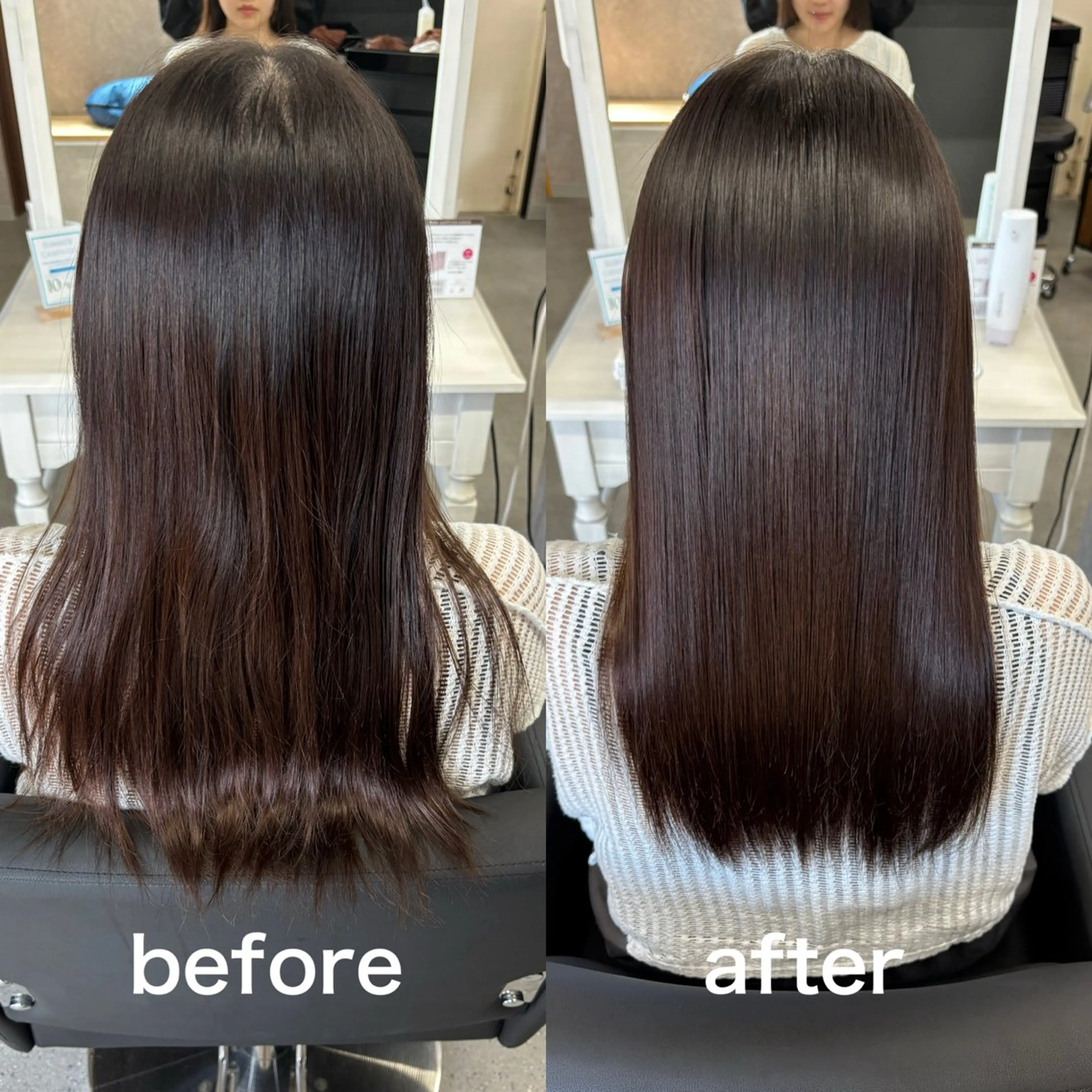 ロング 縮毛矯正 かがみはやと 髪質改善/縮毛矯正のヘアスタイル