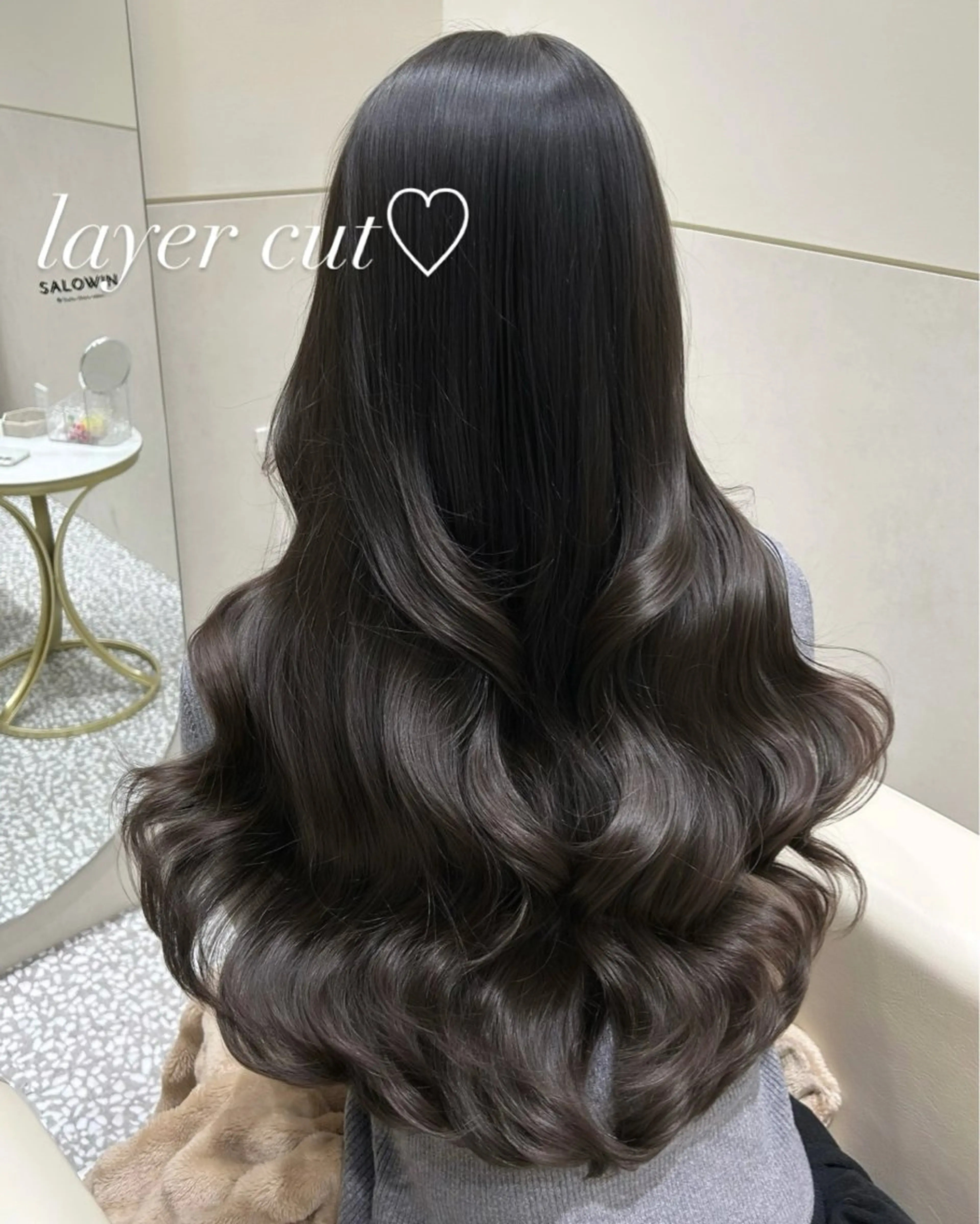 ロング カラー カット トリートメント SALOWIN銀座一丁目suite店所属・🩷韓国ヘア/ヨシン モリ🩷Maikaのヘアスタイル
