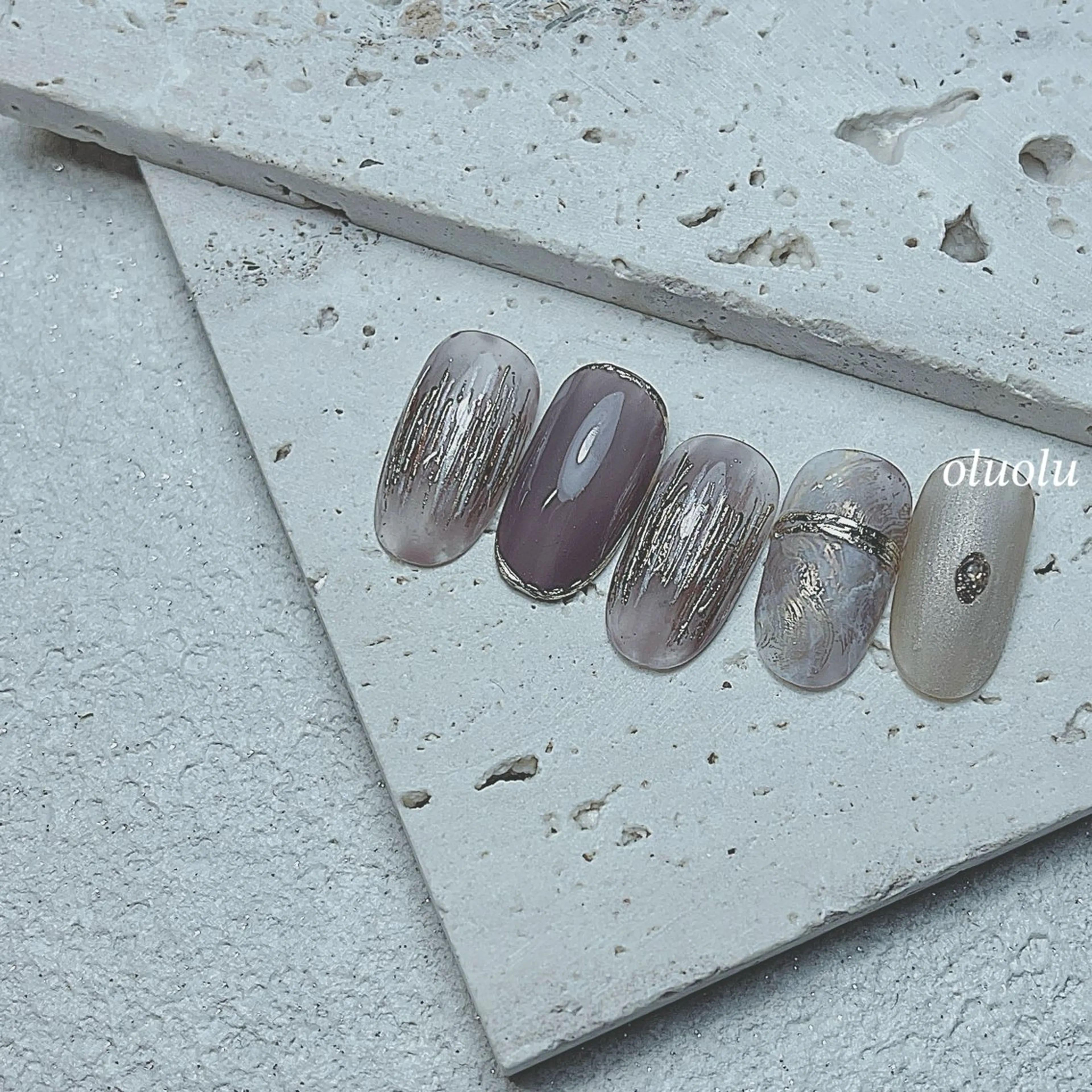 ネイル アートネイル フットネイル ニュアンスネイル ハンドネイル 大村 紬華のネイルデザイン