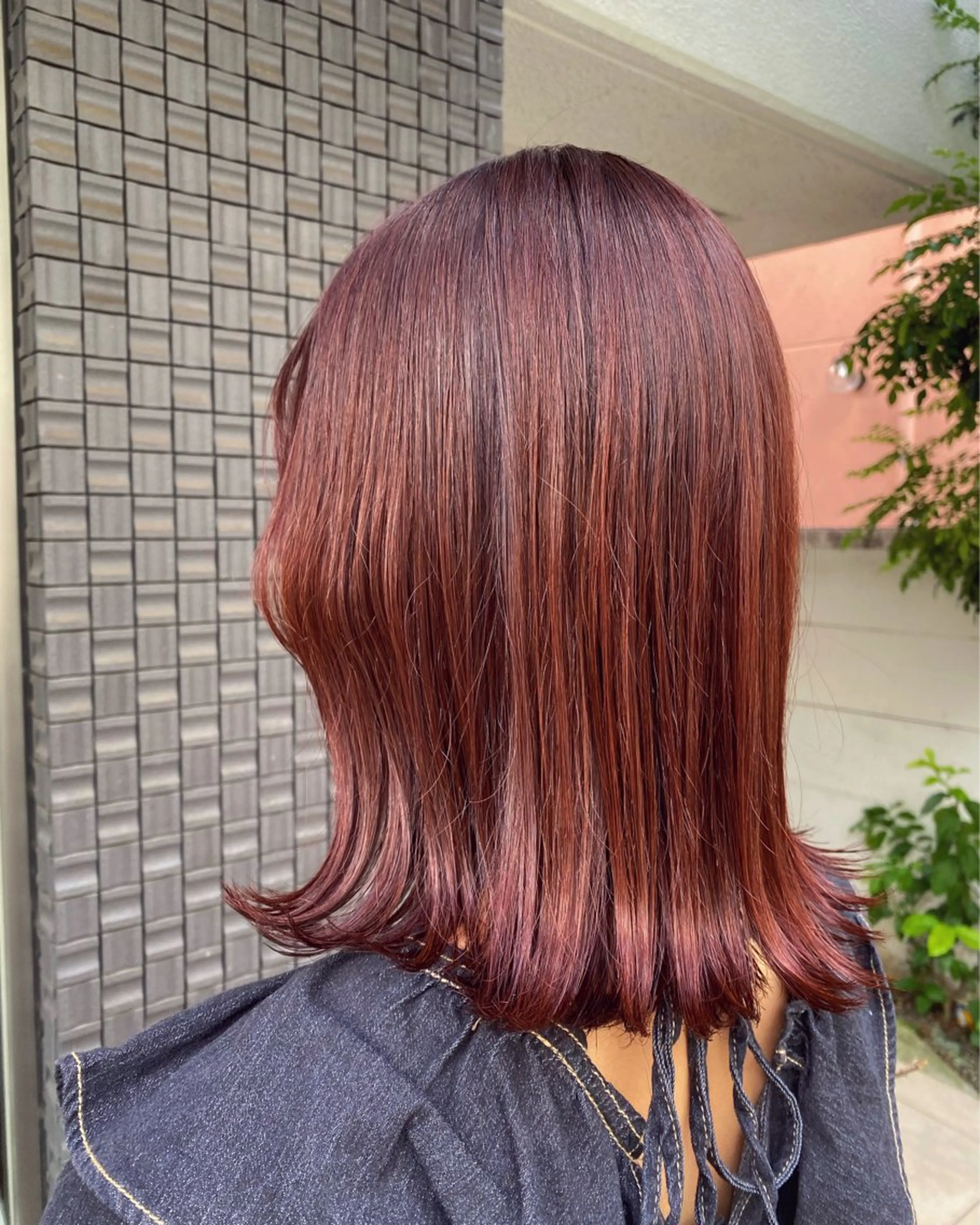 ミディアム カラー ピンクカラー グレージュ/透明感/ 韓国ヘア/RISAのヘアスタイル