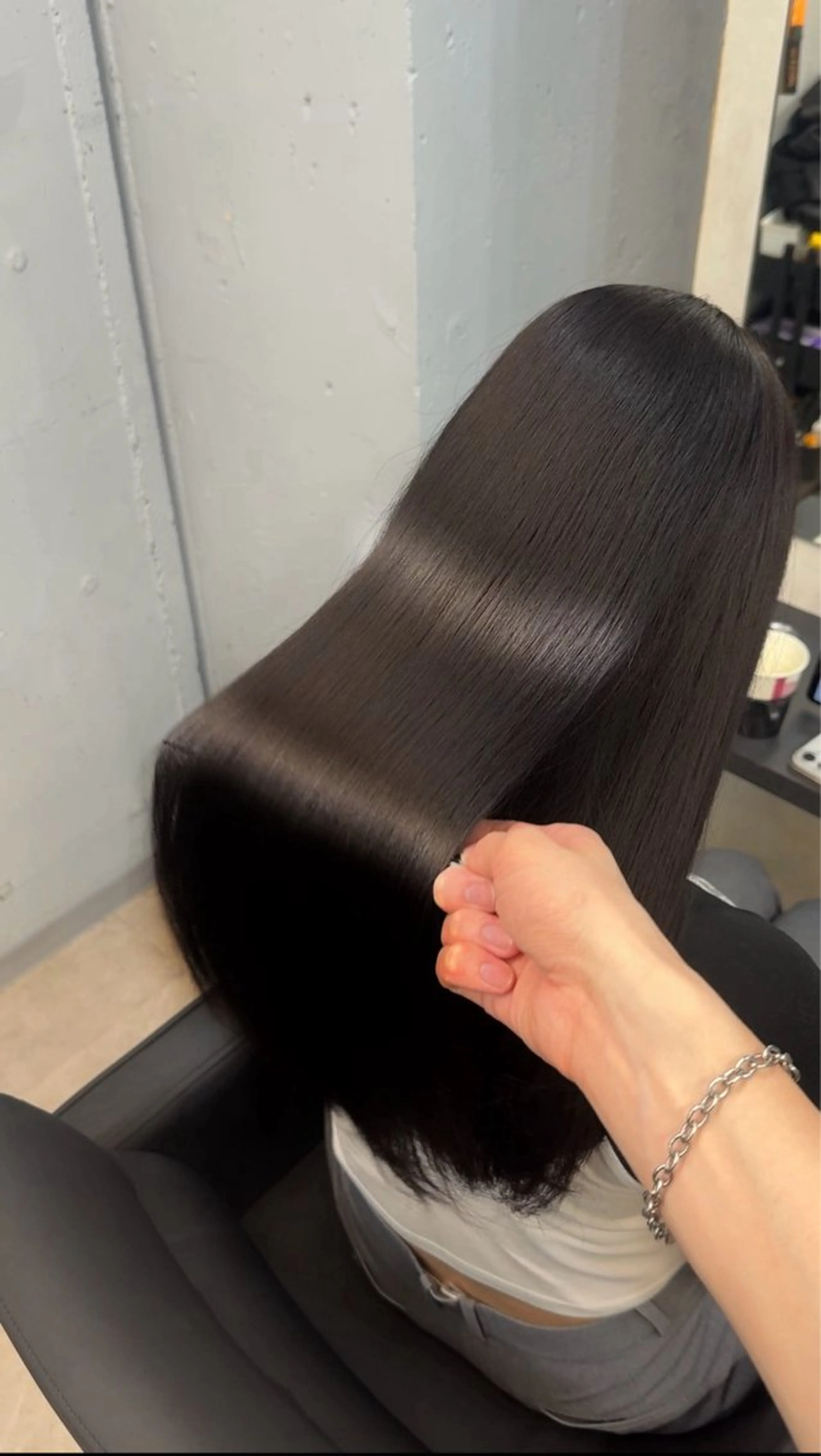 ロング カラー ヘアアレンジ ヘアカラー 縮毛矯正 トリートメント 新宿 /髪質改善/ 縮毛矯正/ヒュウガのヘアスタイル