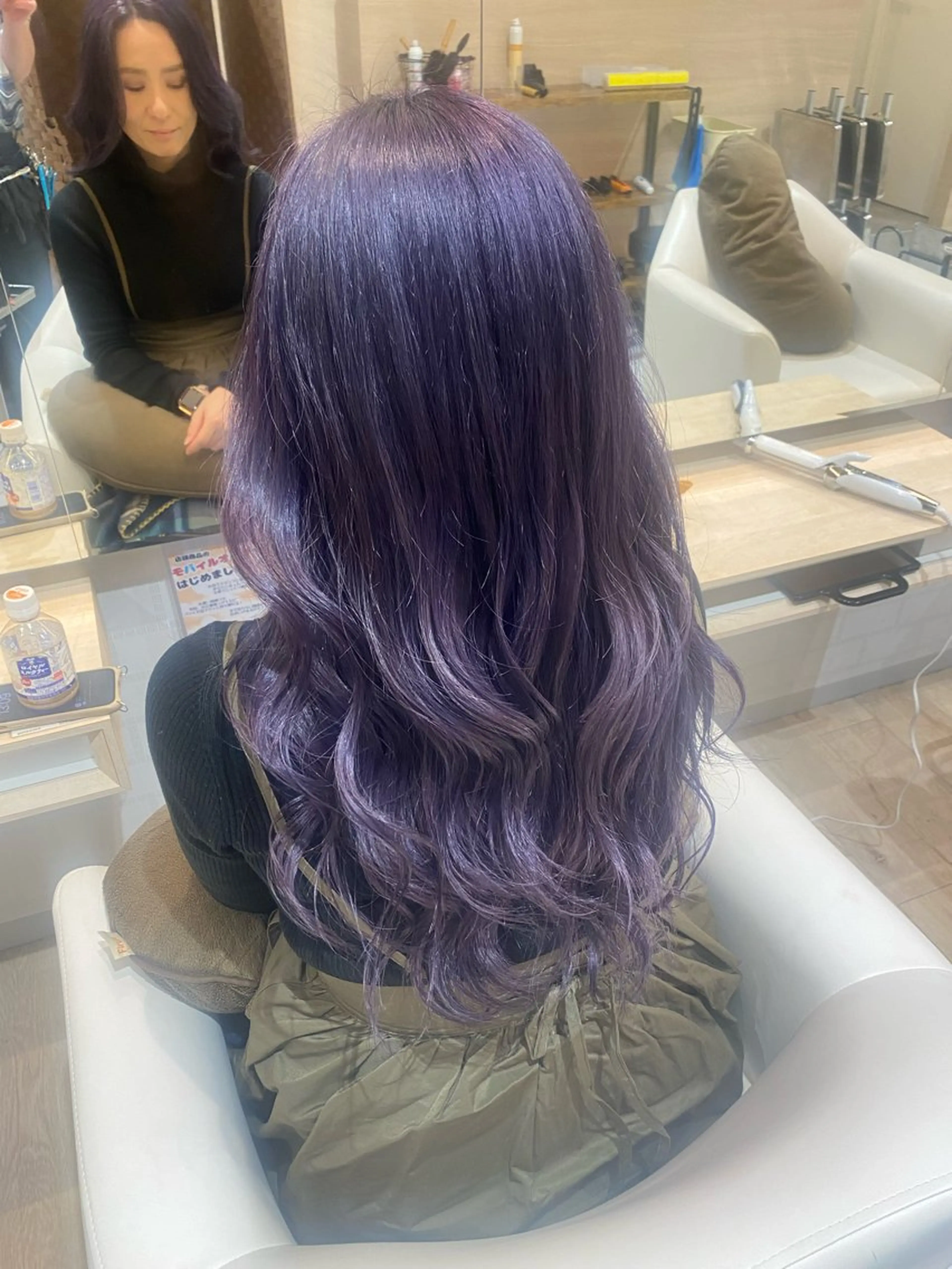 ロング カラー イルミナカラー パープルカラー カット ヘアカラー トリートメント 塩谷黎✨ブリーチ無W カラーメンズパーマ✨のヘアスタイル