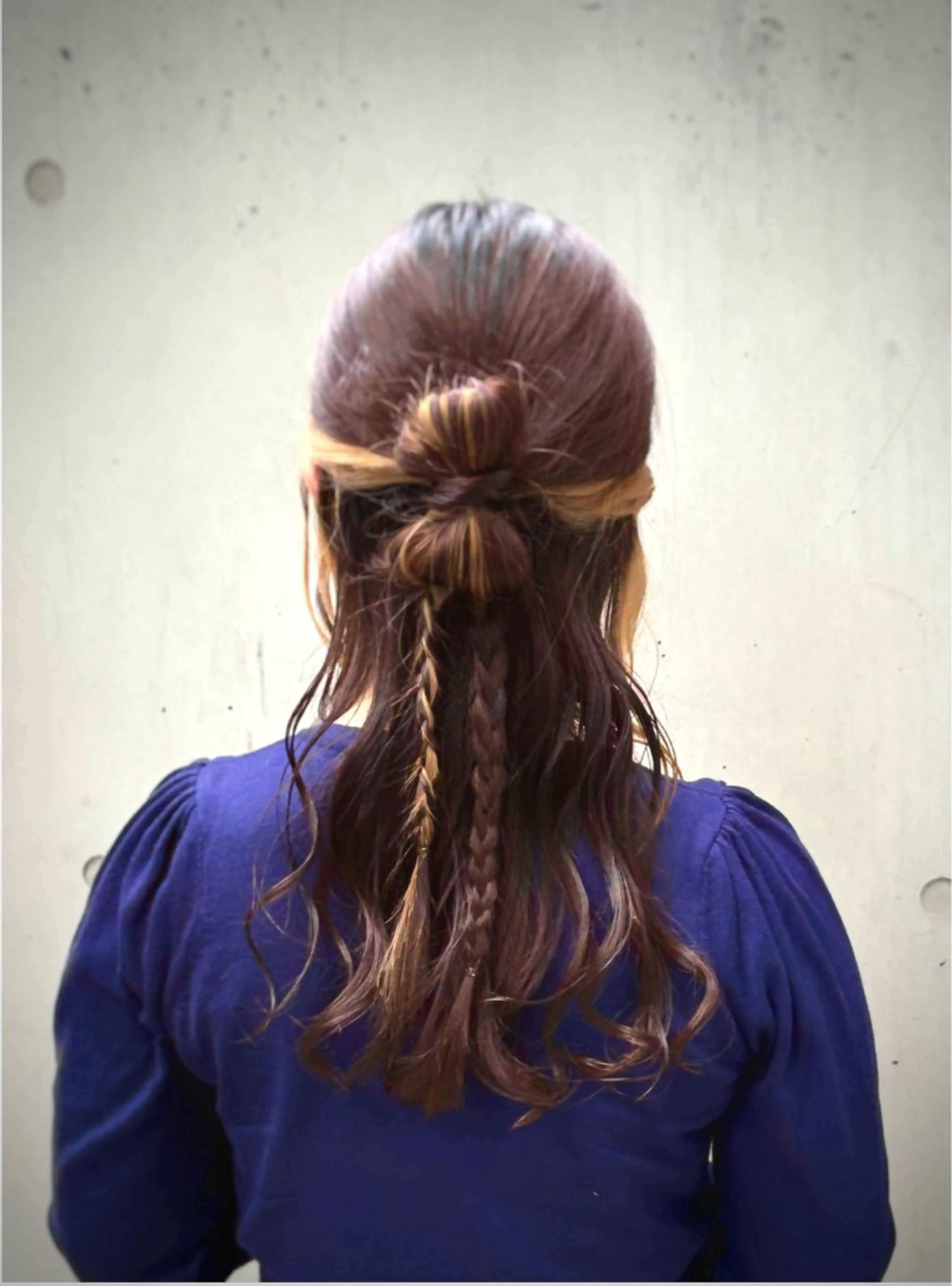 ミディアム ヘアアレンジ ハーフアップ ドアベルヘアリビング所属・加藤志保 🎗️🫧モデル募集のヘアスタイル