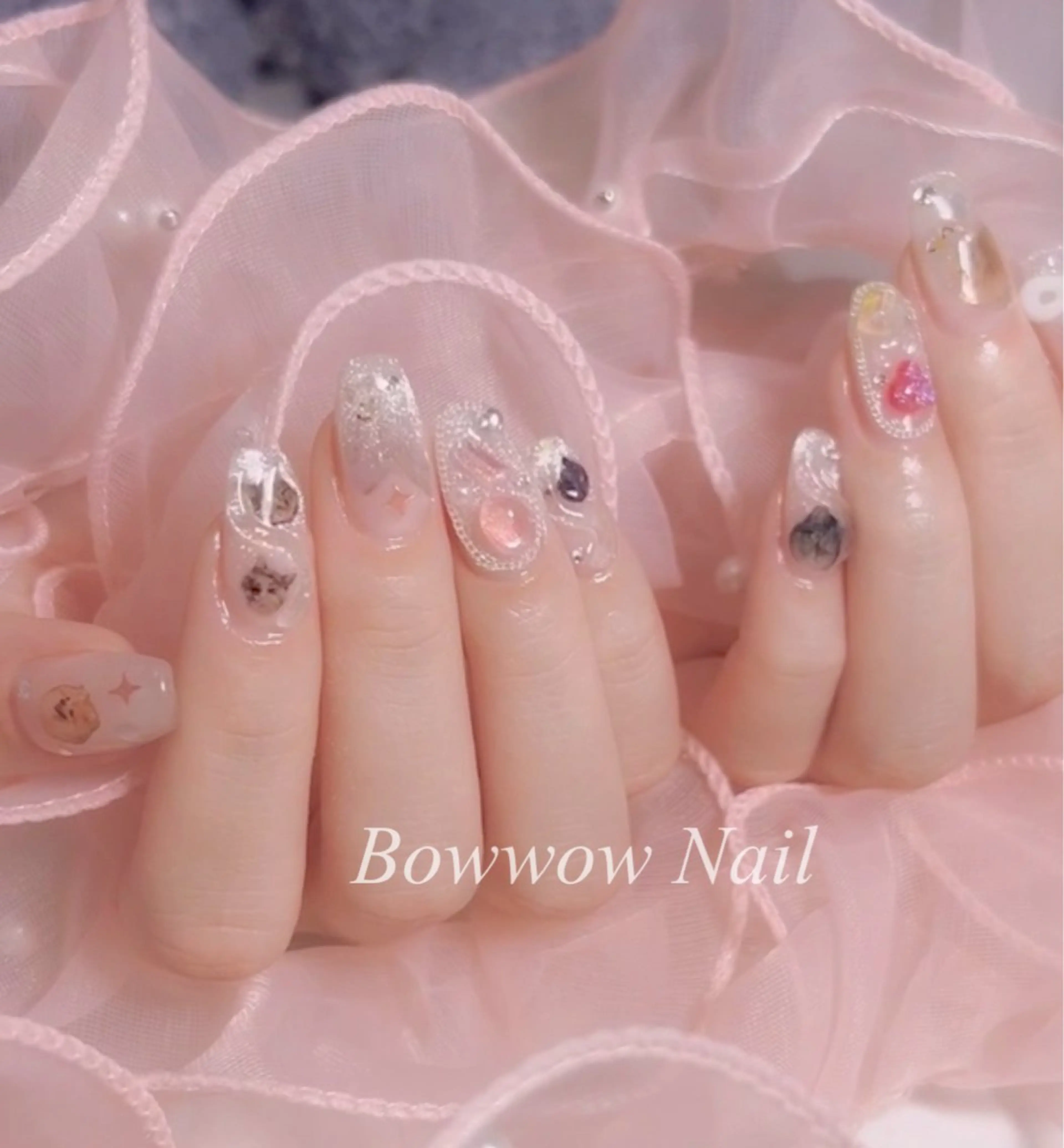 ネイル Bow wow Nail さや🧸のネイルデザイン