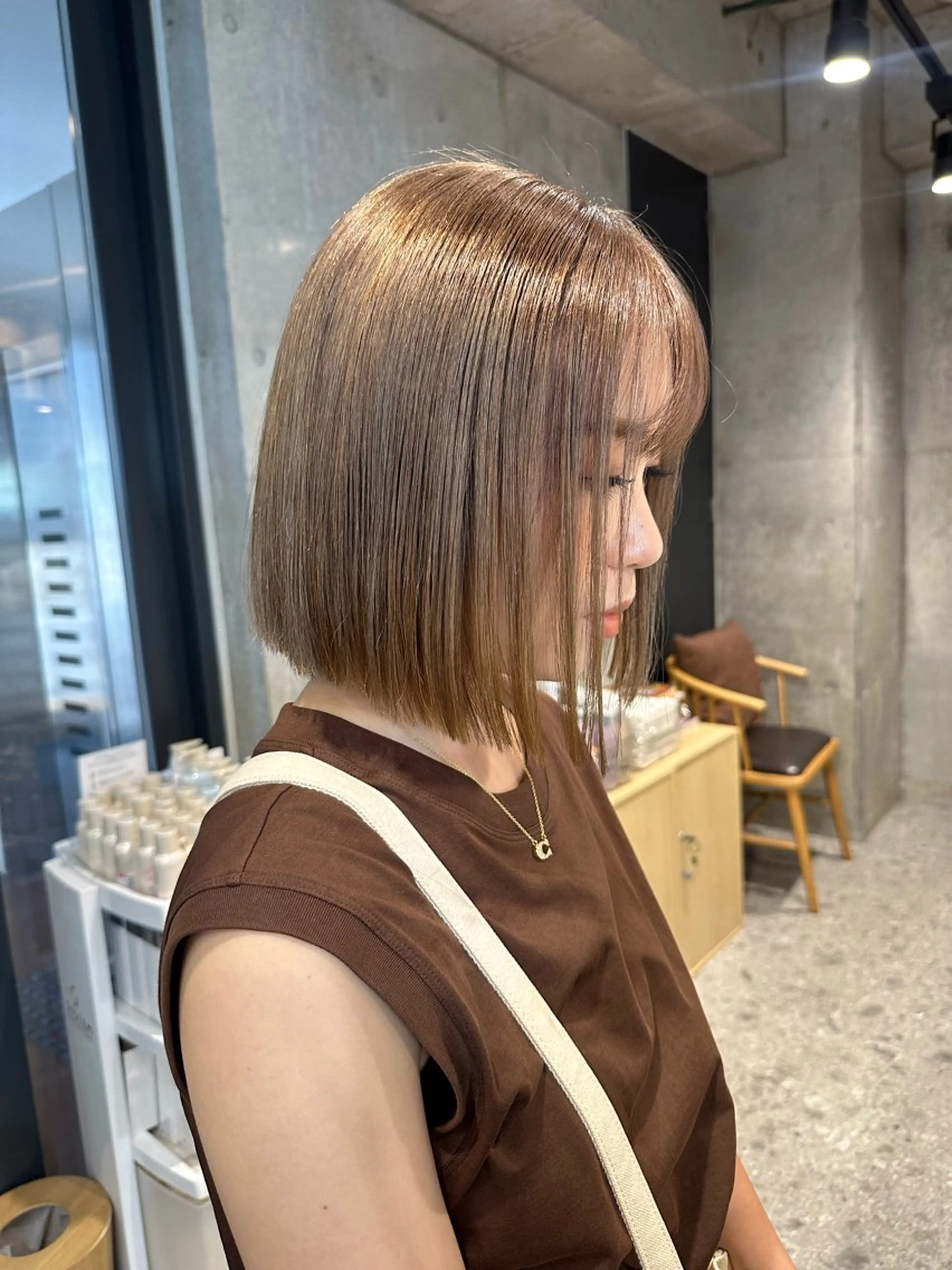 ミディアム カット ヘアカラー ︎🤎W color MIYU‎🤎のヘアスタイル