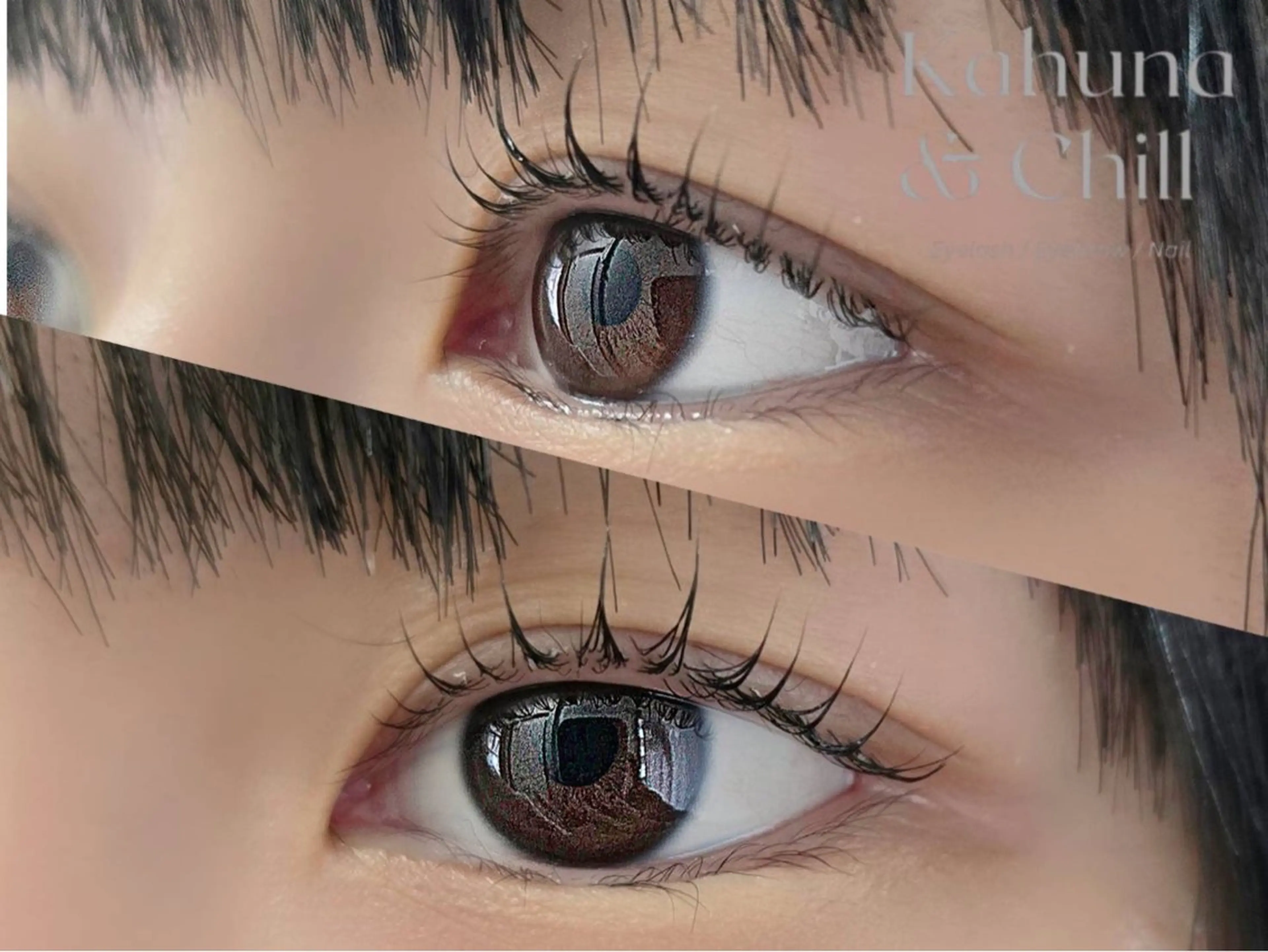 マツエク・マツパ 束感まつ毛 韓国風マツエク 一重×まつ毛パーマ マツパ kahuna &chillのマツエク・マツパデザイン