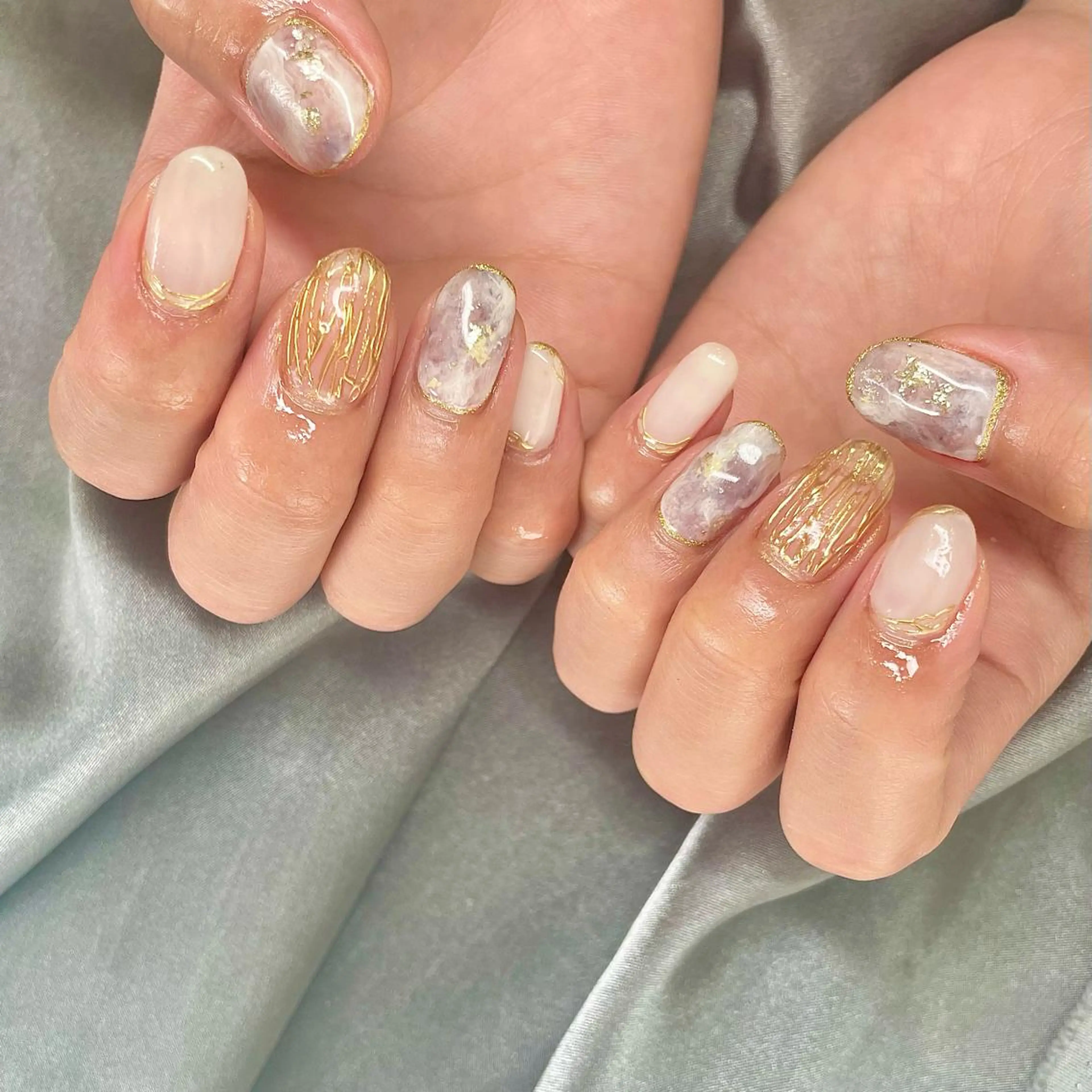 ミディアム カラー パーマ ヘアアレンジ メンズ キッズ ネイル マツエク・マツパ アイブロウ ホワイト nail&eye Aoのマツエク・マツパデザイン