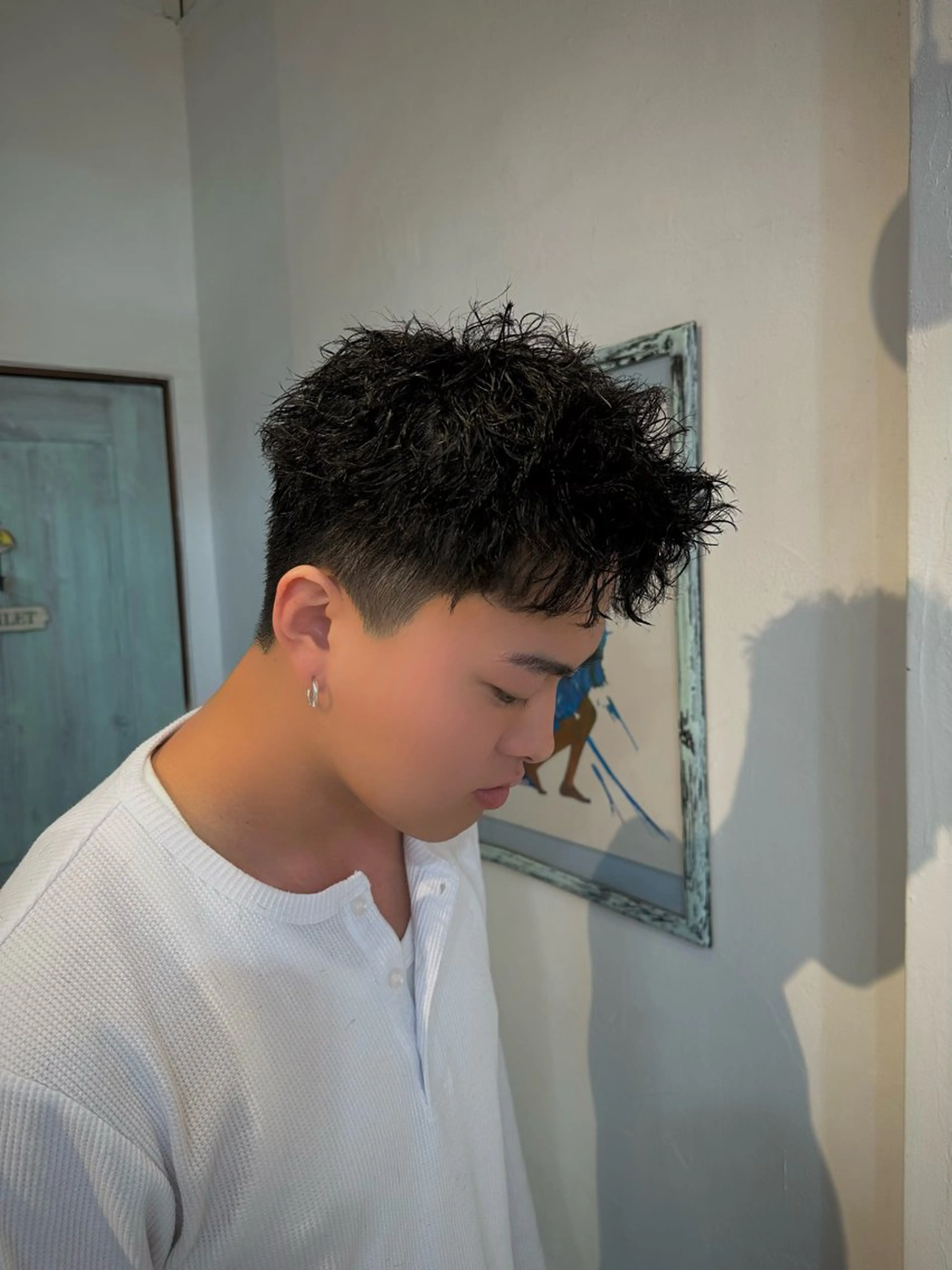 ショート パーマ メンズ カット ヘアカラー パーマ KAKERU/ボブ/ ショート/パーマ🌱のヘアスタイル