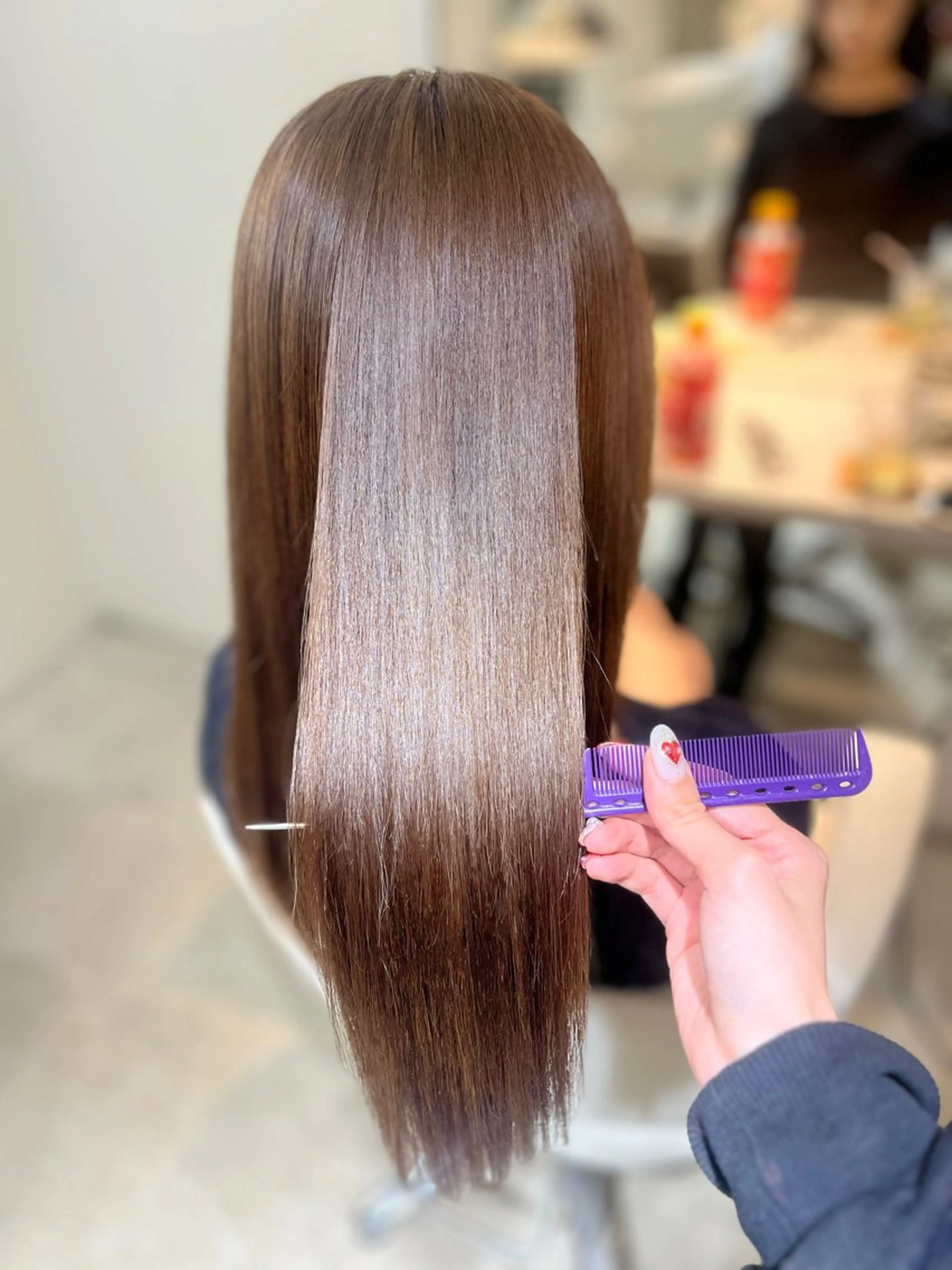 ロング カラー 髪質改善 縮毛矯正 トリートメント 🦋🫧艶髪カラー 🫧🦋あいりのヘアスタイル