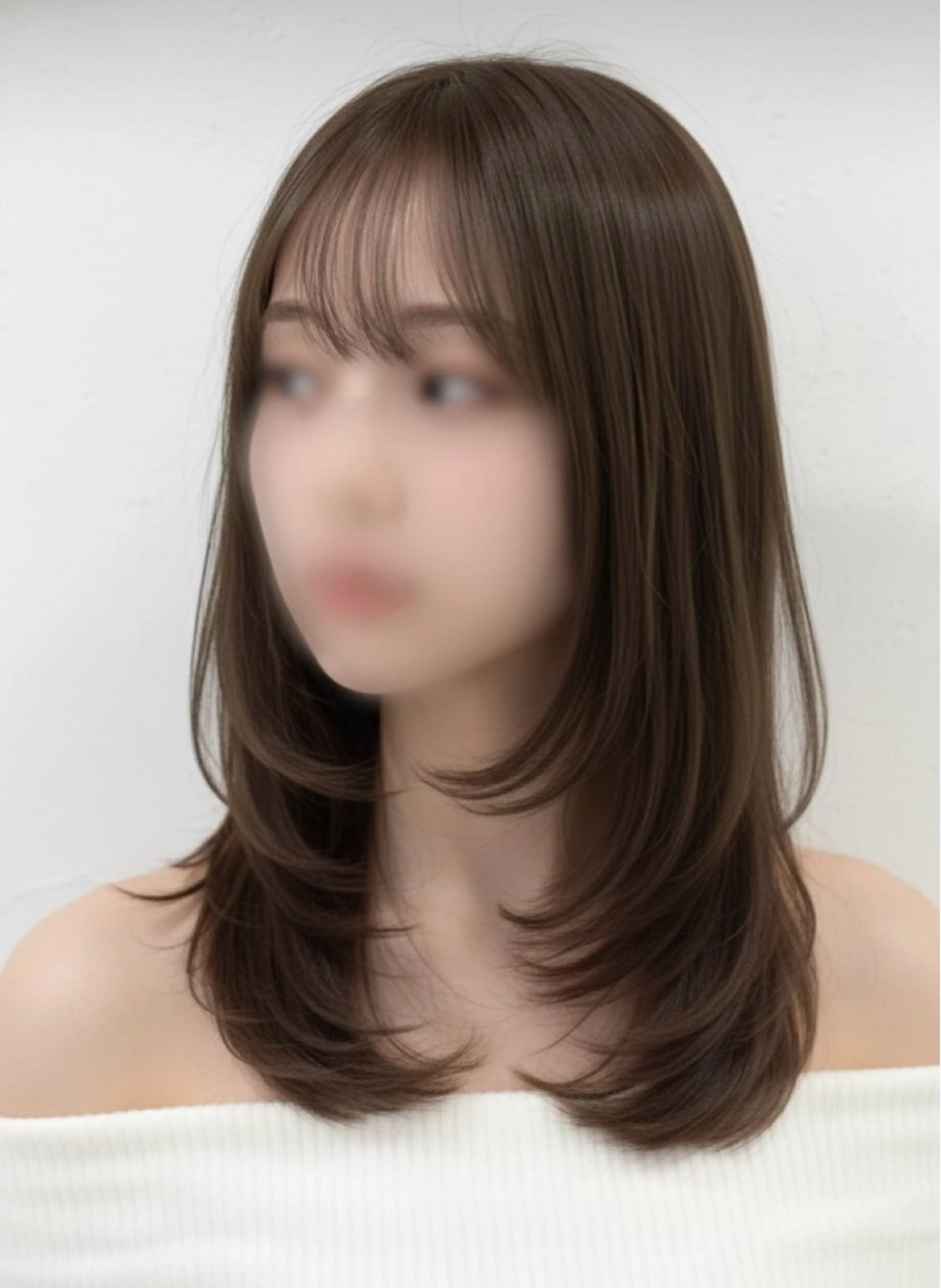 セミロング 渋谷/ハッシュ レイヤーカット/会田のヘアスタイル