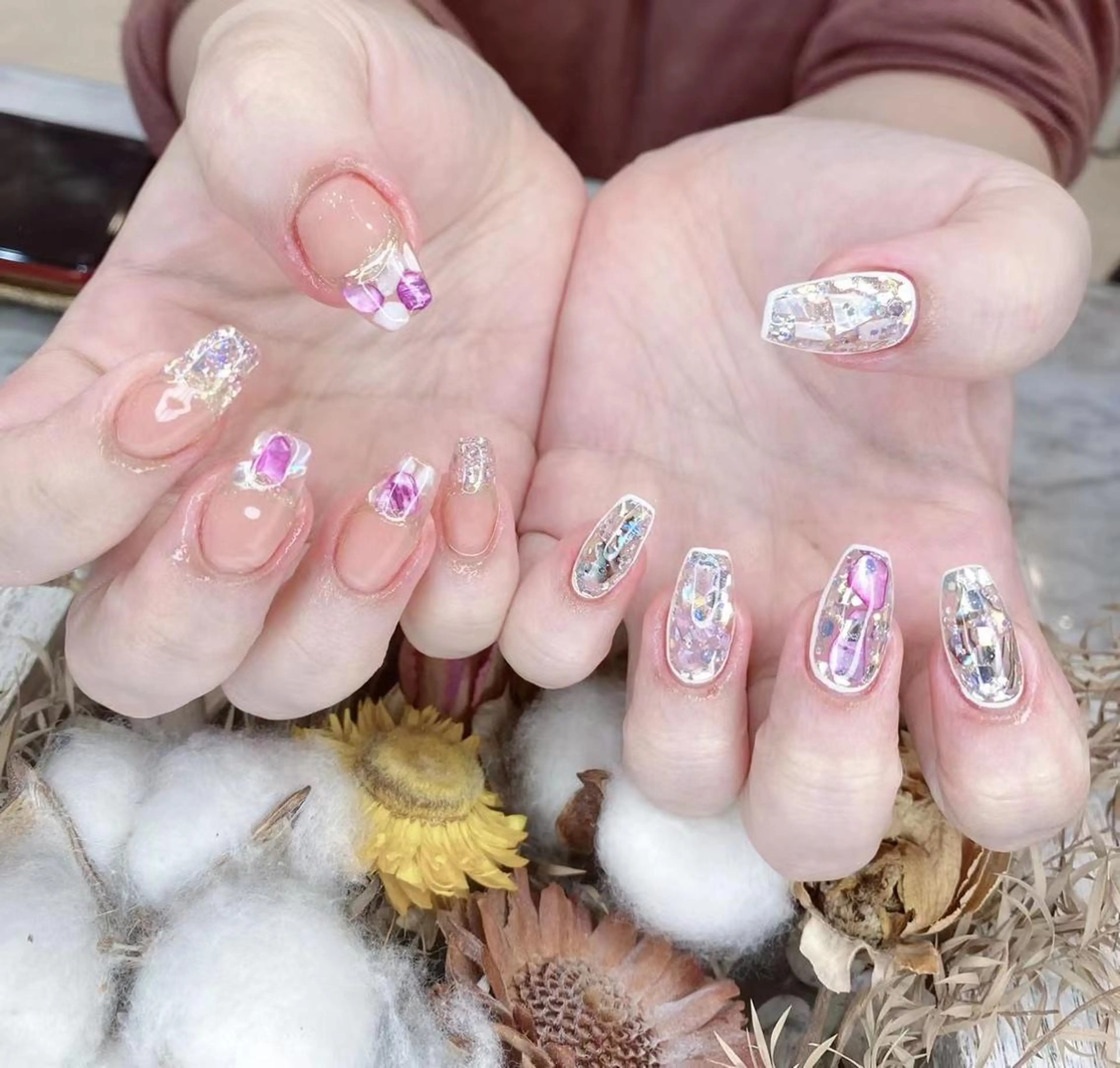 ネイル クリアネイル ラメ(グリッター) Babarla nailのネイルデザイン