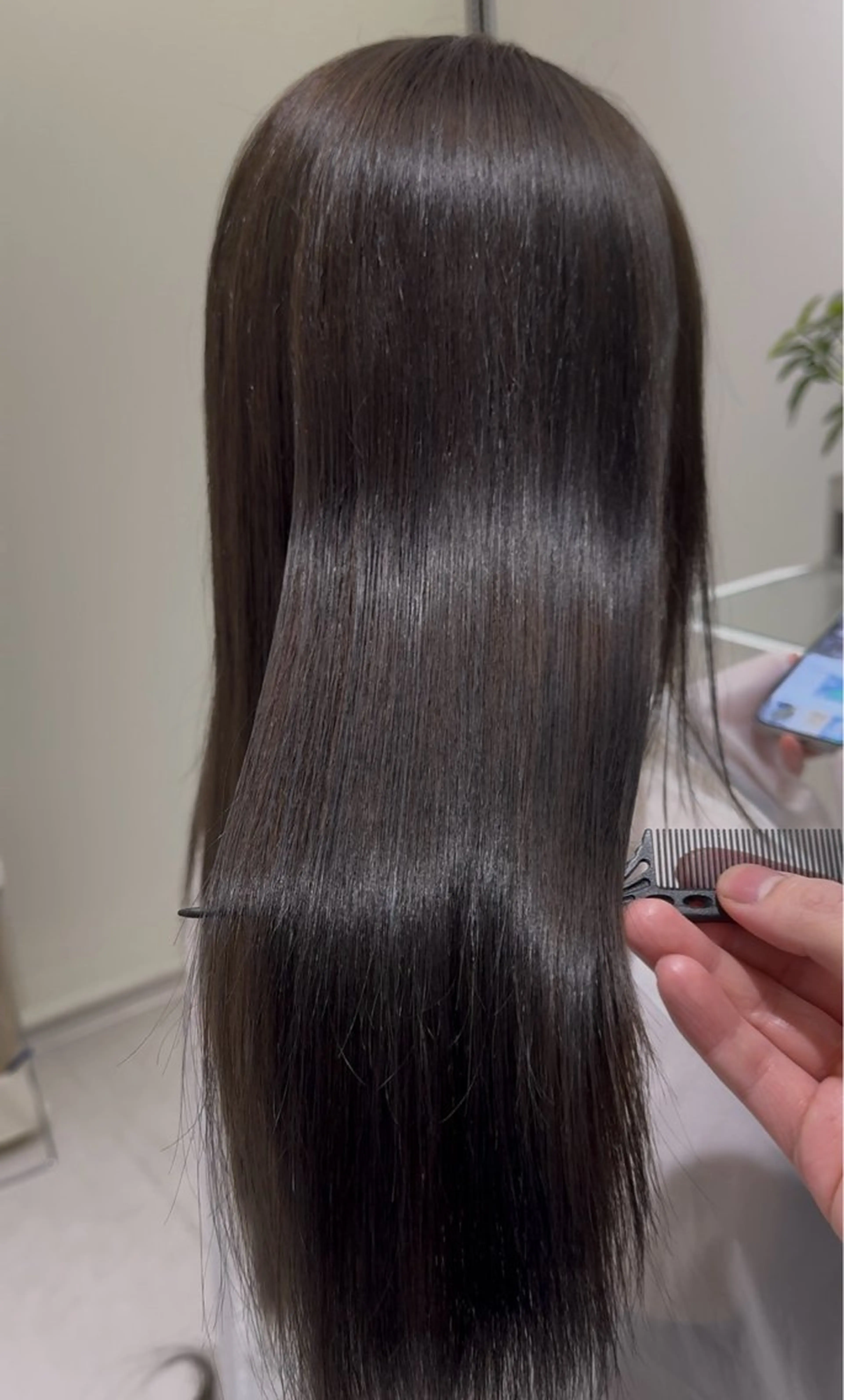 ストレート矯正+ヘアカラー+カット+7Stepシステムトリートメントの写真