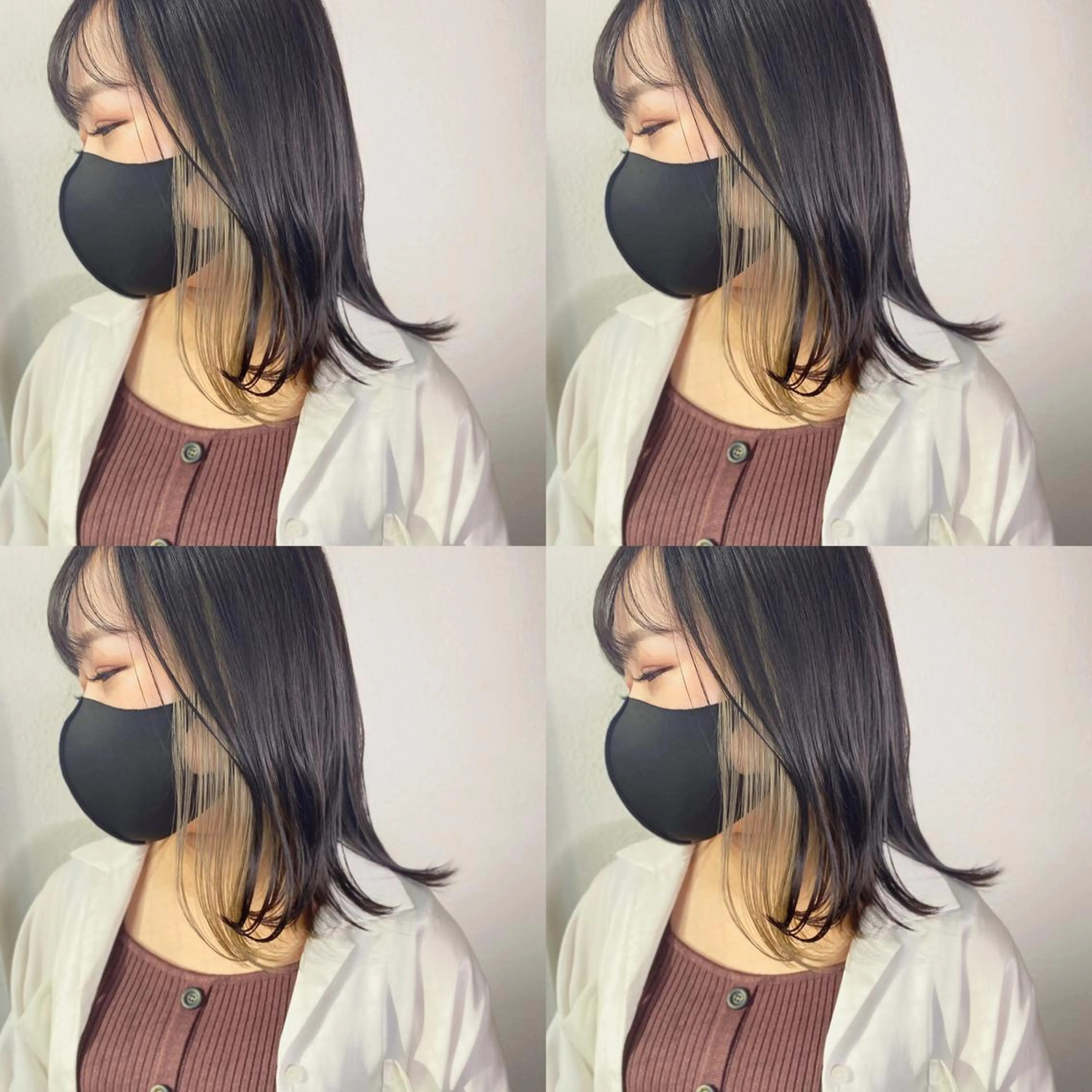 セミロング カラー ヘアアレンジ カット ヘアカラー トリートメント 竹内啓太 ボブのヘアスタイル