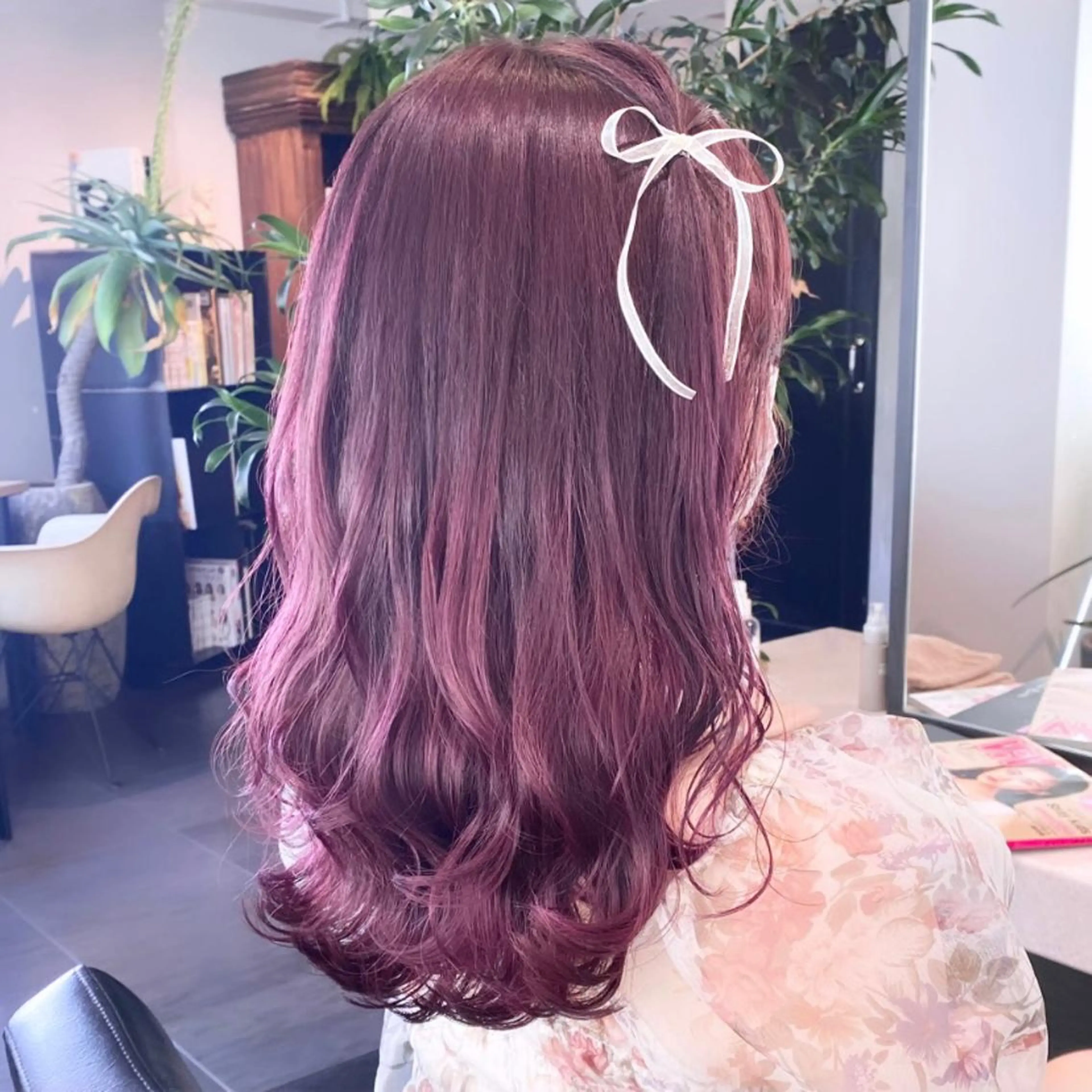 セミロング カラー 💗ガーリーヘア🎀 saki💗のヘアスタイル