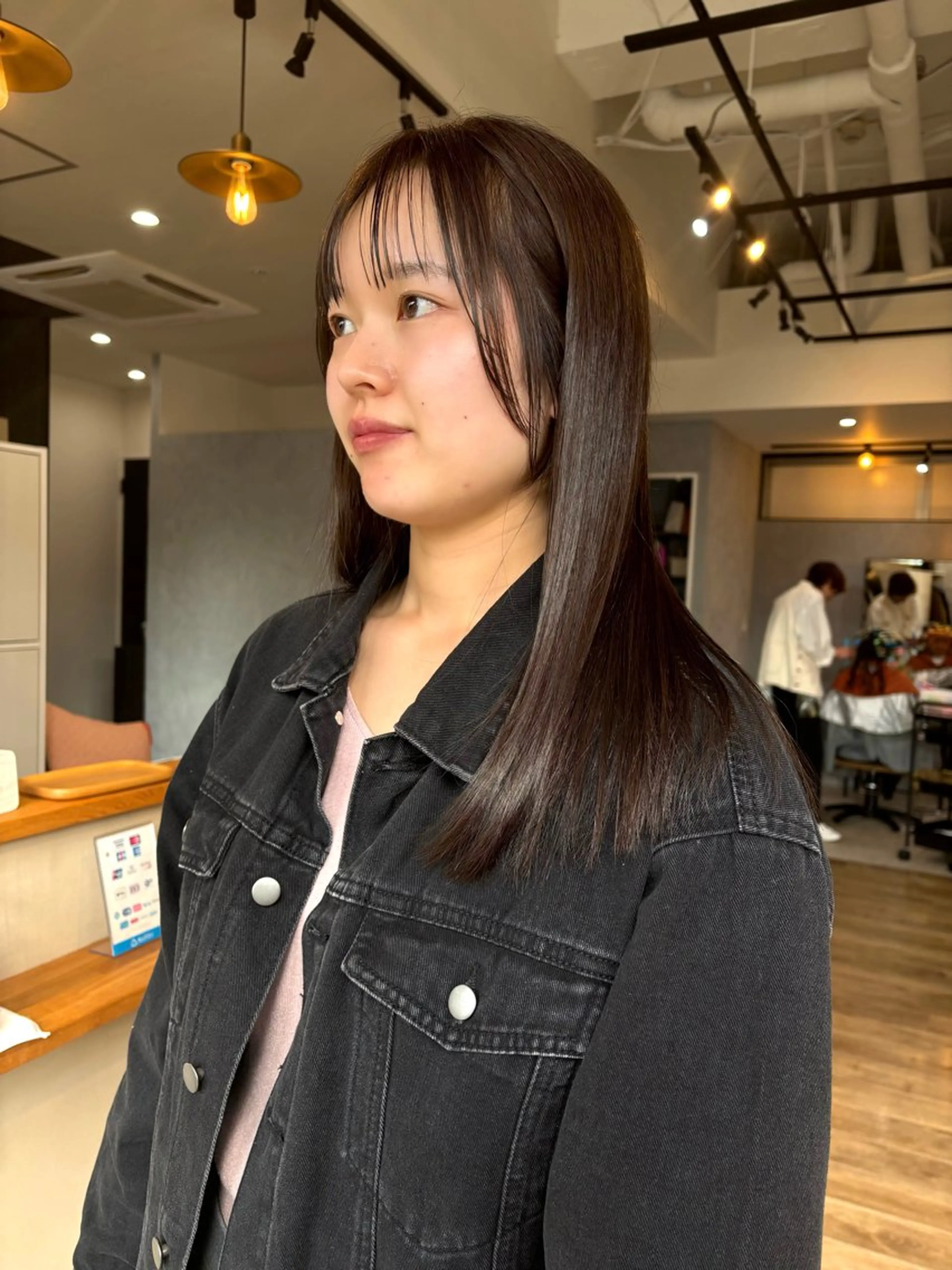 ロング カラー 顔周りカット レイヤーカット 迫 裕美のヘアスタイル