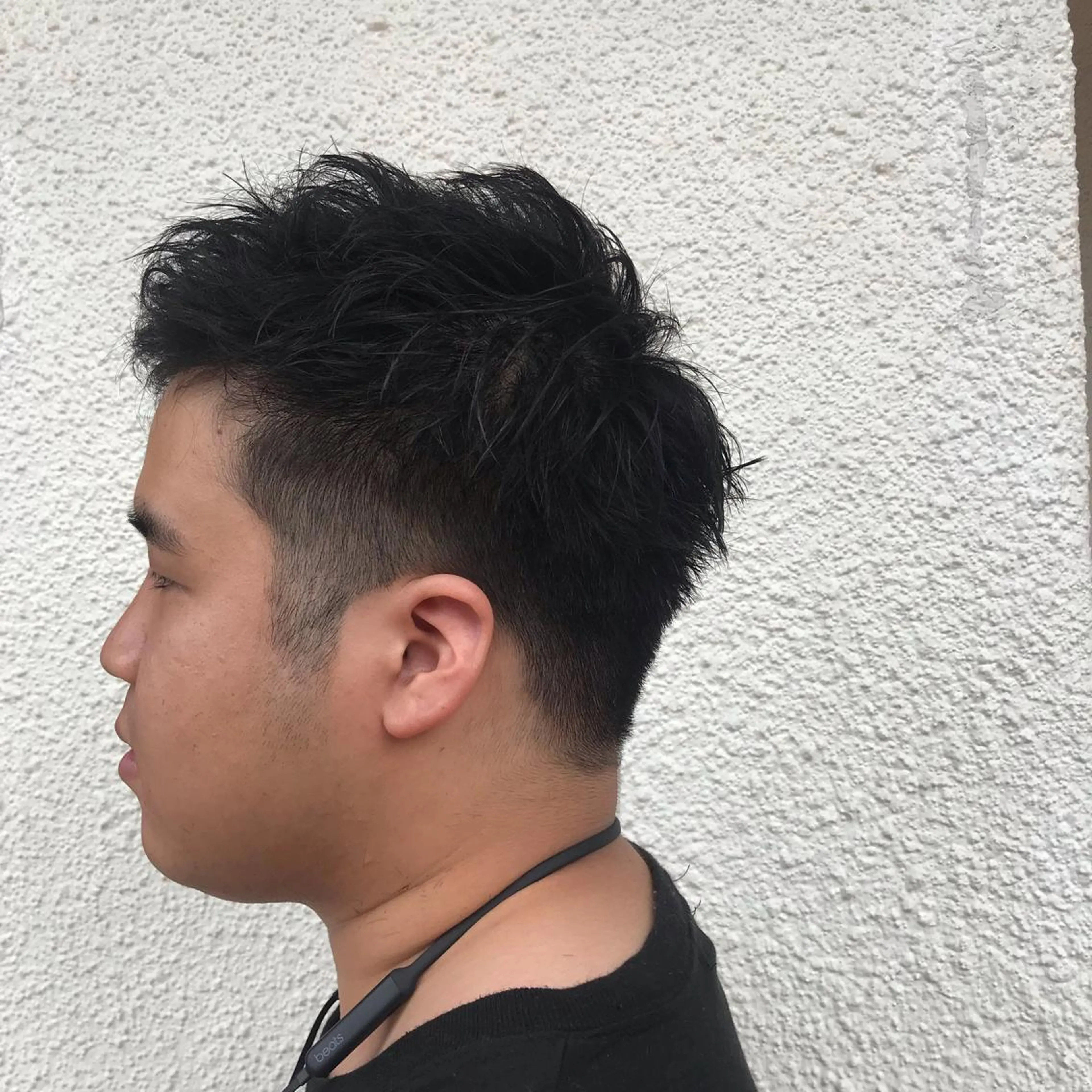 ショート カラー パーマ メンズ フェードカット ショートヘア JUNTA 梅田茶屋町のヘアスタイル