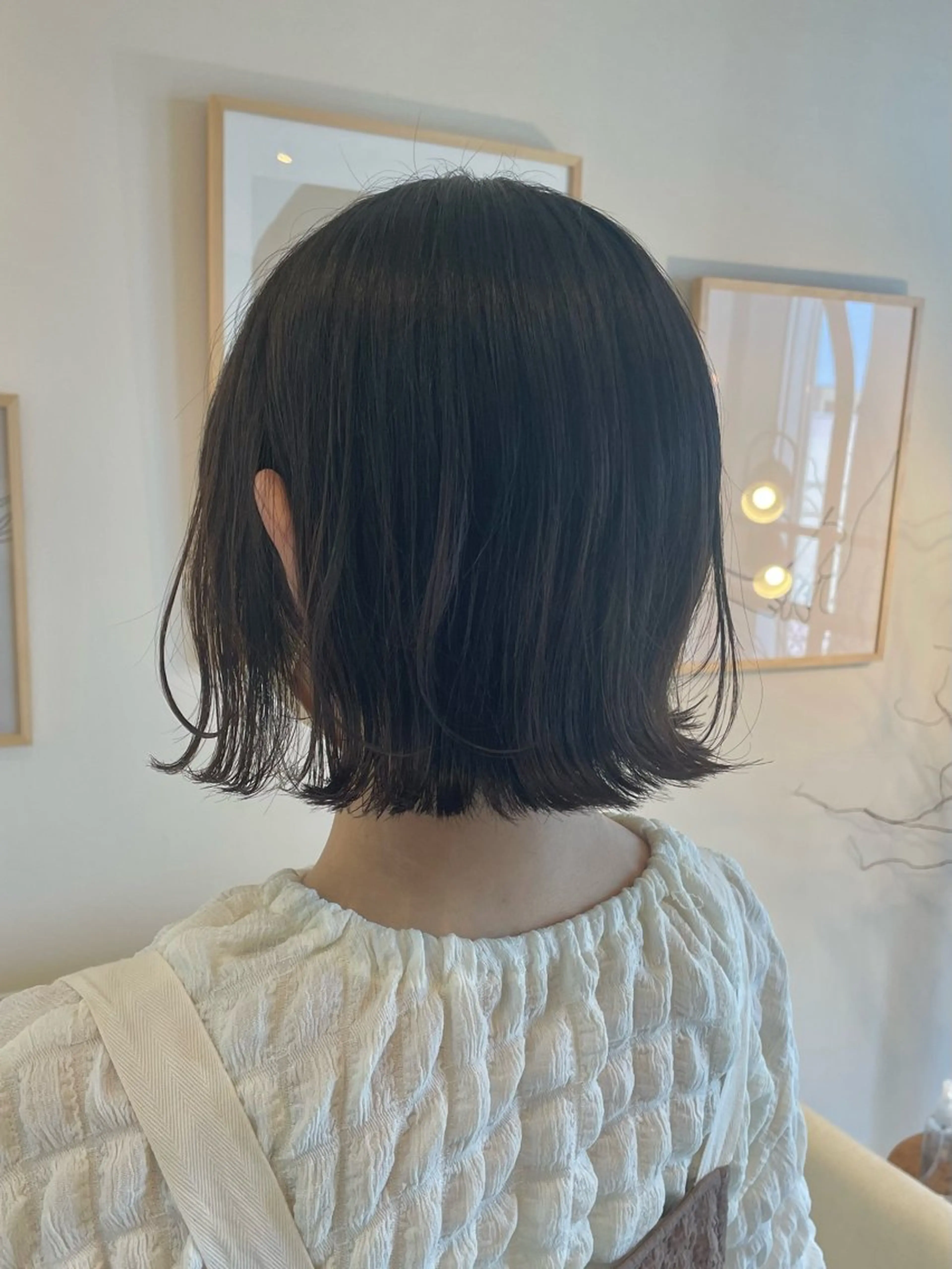 ショート ボブ ベージュカラー🧸/ 松崎/東区/田中理沙のヘアスタイル