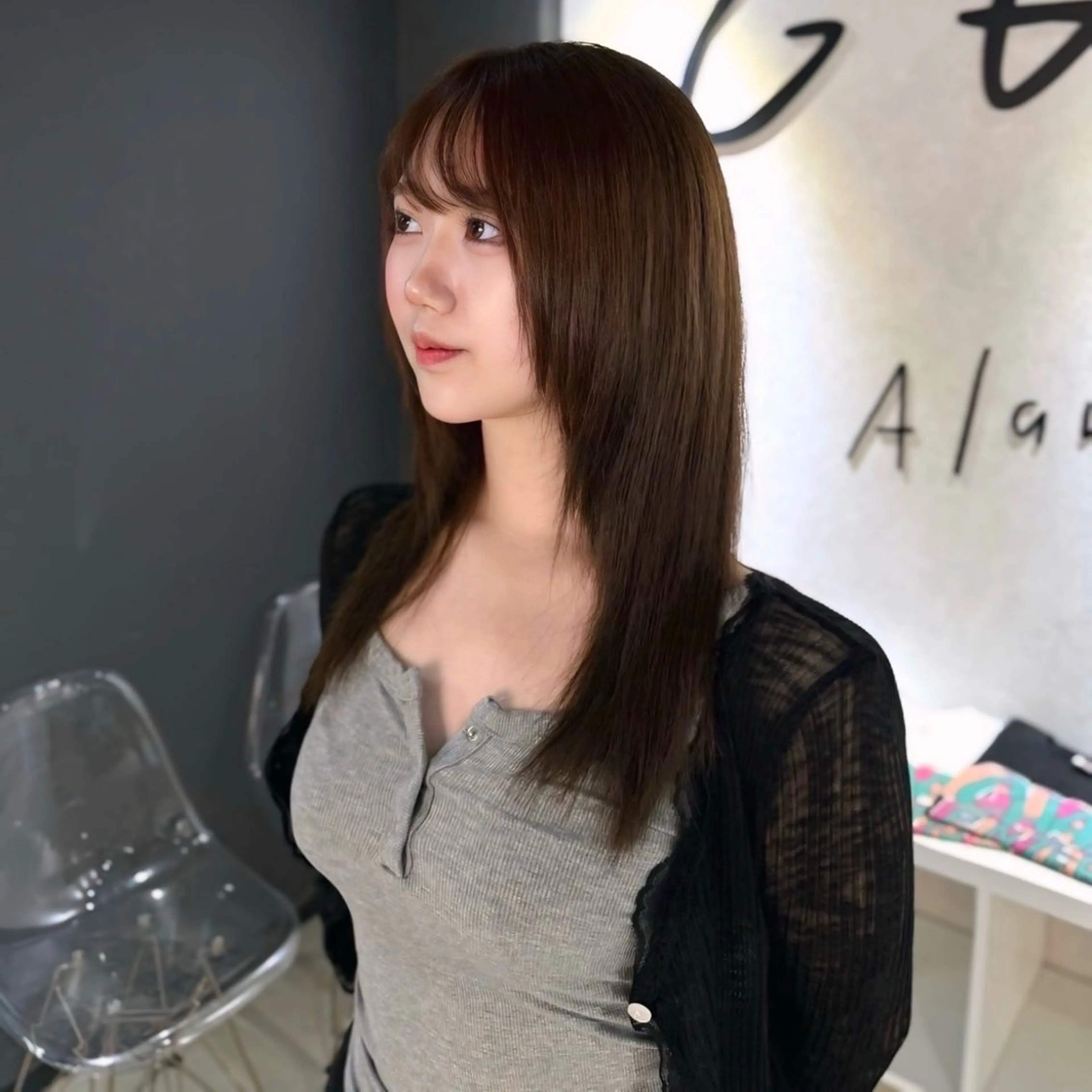 ロング 大阪／カラーモデル/ ハイトーン/みゅうのヘアスタイル