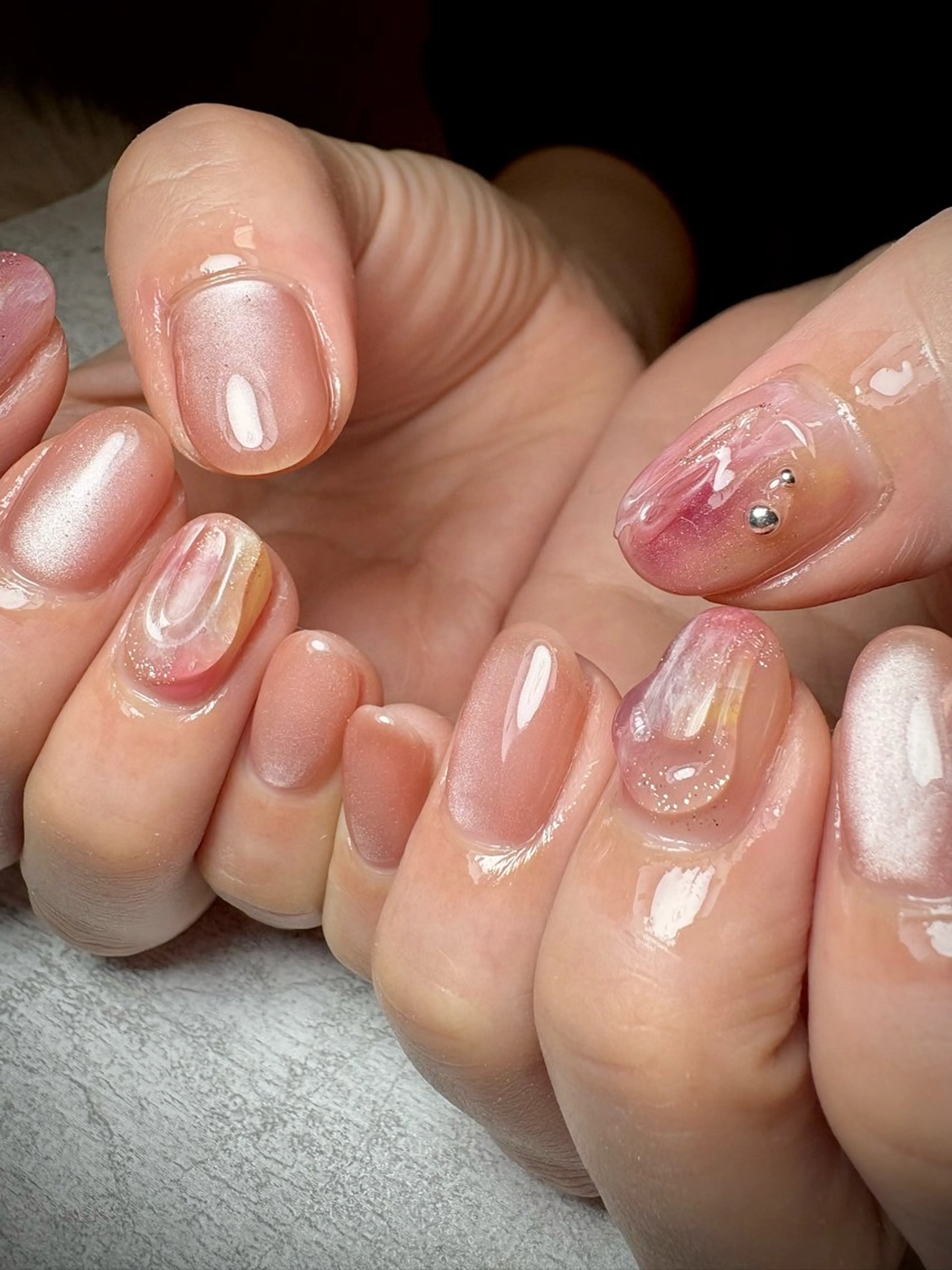 ネイル マグネットネイル ニュアンスネイル ぷっくりネイル 春ネイル BEAUTY GARDEN 【nail salon unseul】所属・nana .のネイルデザイン