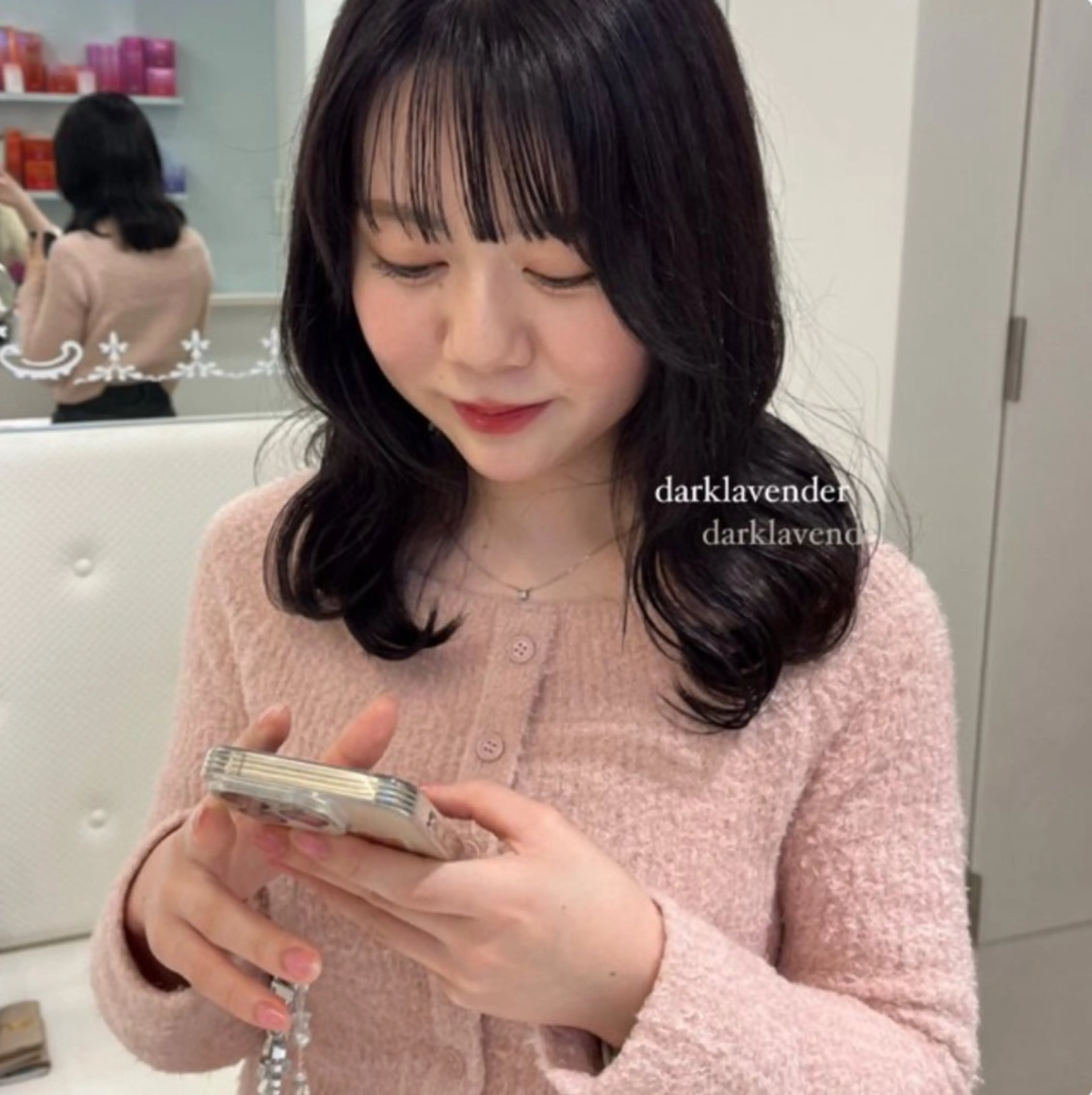 セミロング カラー ヘアカラー ParveMix ♡白神みやびのヘアスタイル