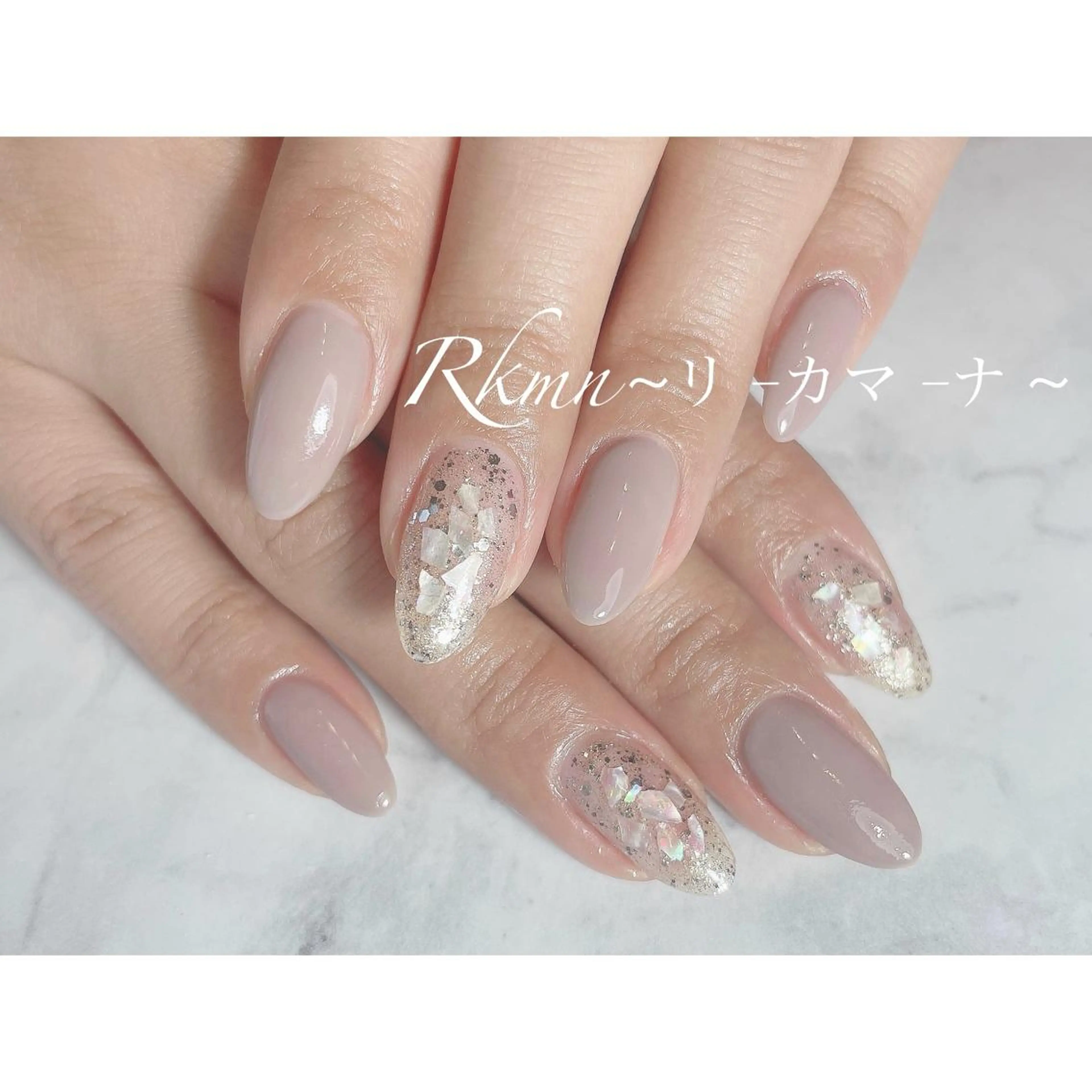 ネイル アートネイル ラメ(グリッター) 春ネイル ハンドネイル フットネイル ハンドケア Rkmn ~リ-カマ-ナ~のネイルデザイン