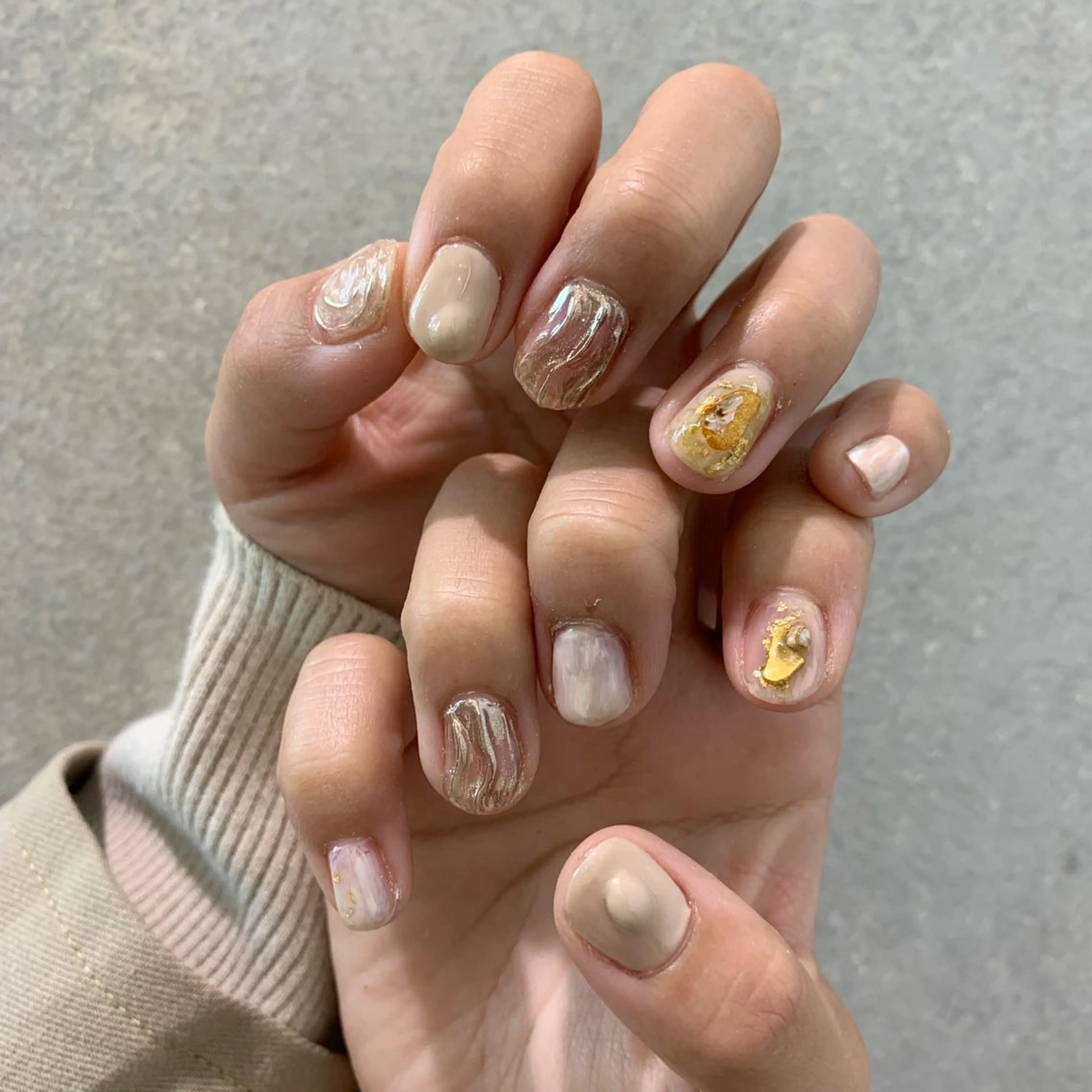 ネイル ハンドネイル 【淡色color/ nail】maikoのネイルデザイン