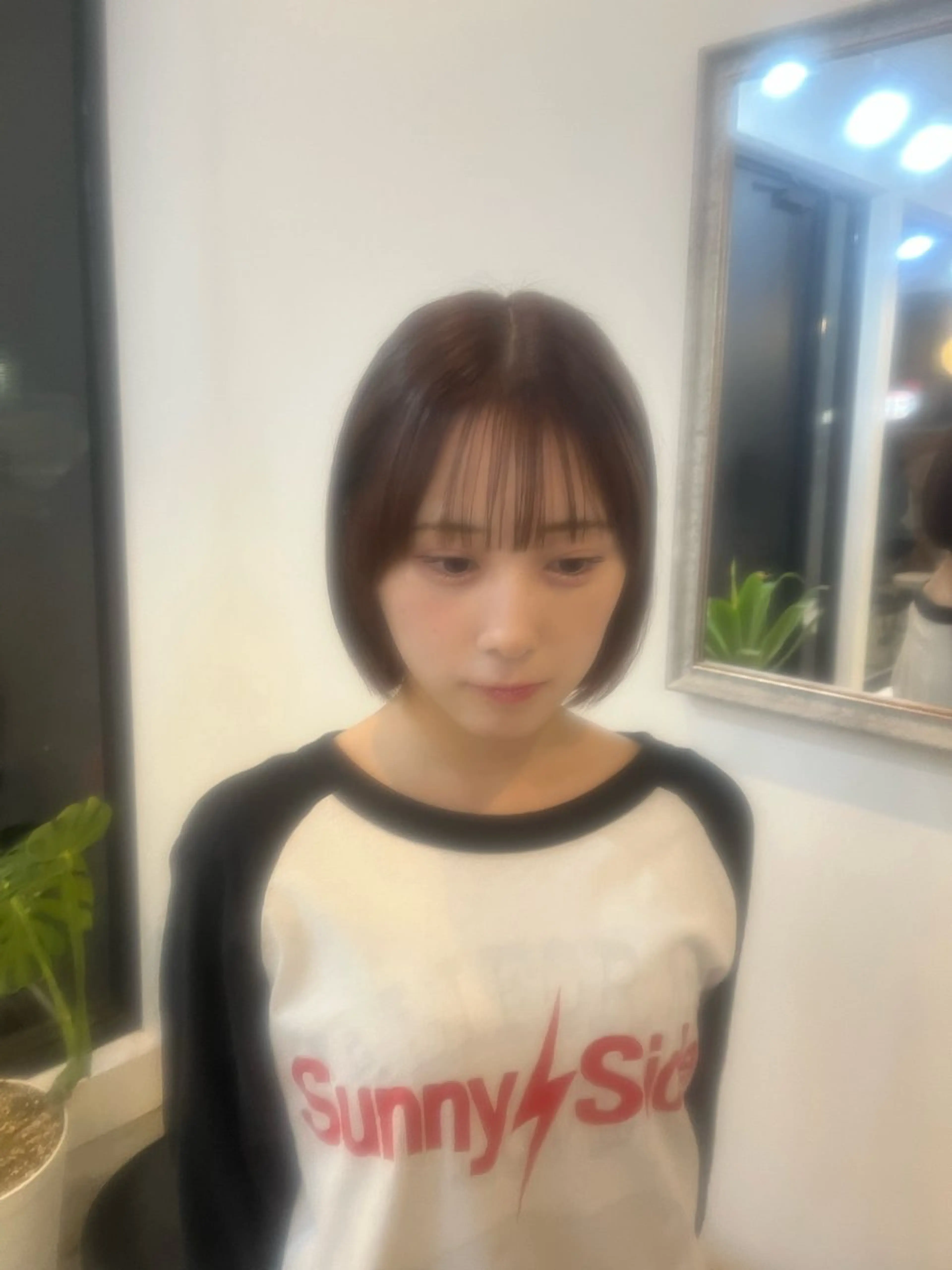 ミディアム カット ヘアカラー キヨハラ リコのヘアスタイル