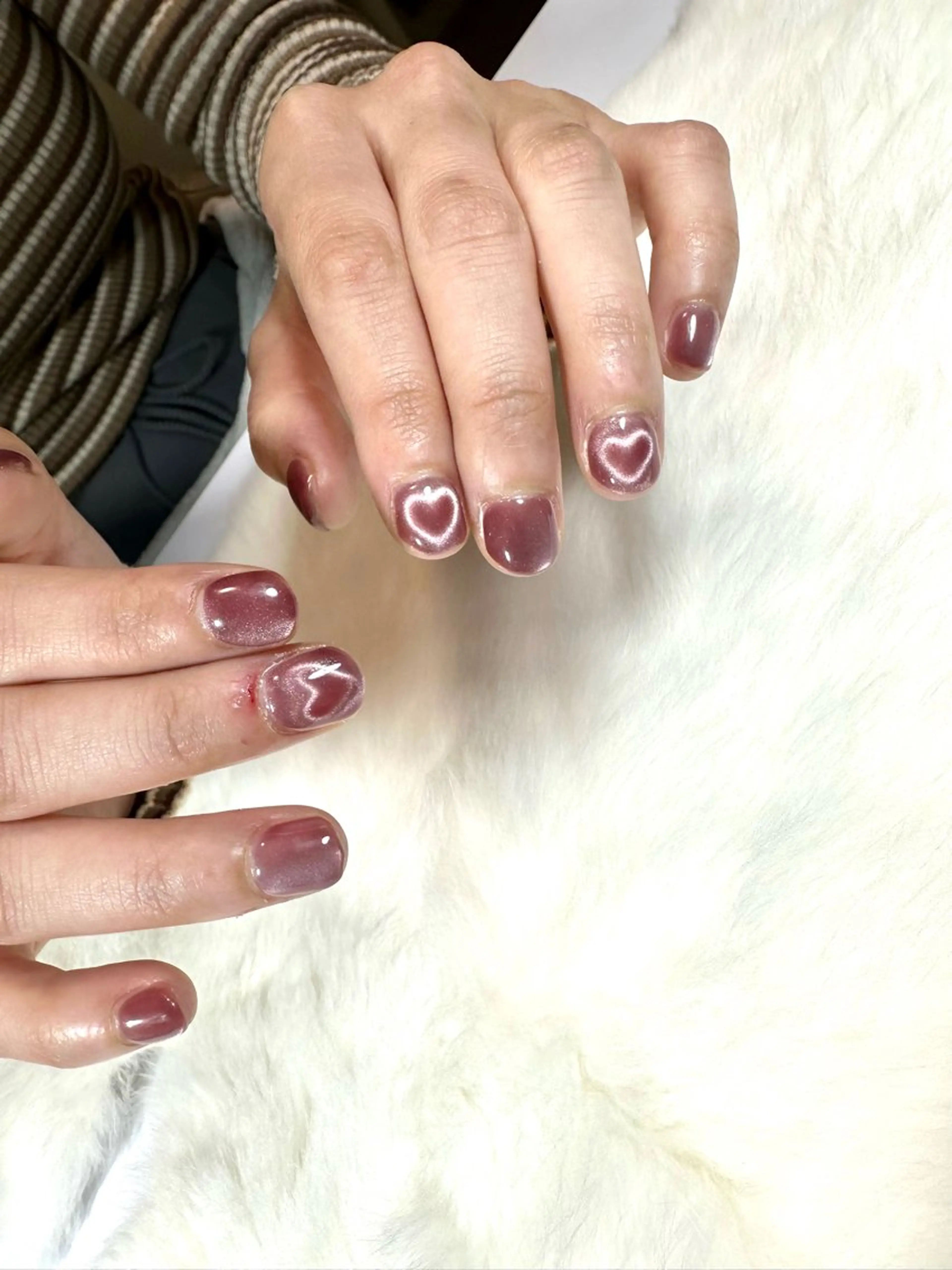 ネイル ハート ハンドネイル 松山 美由紀のネイルデザイン