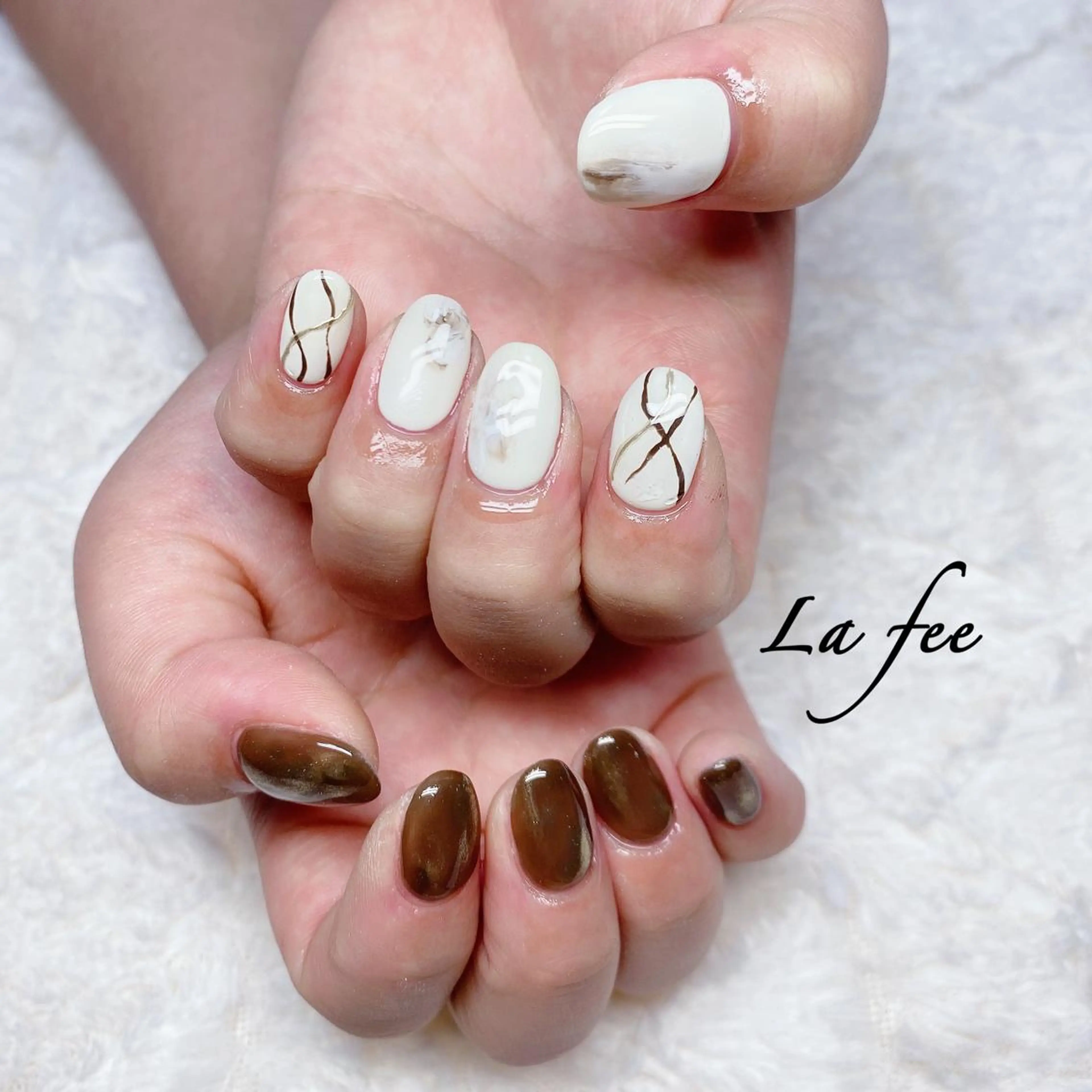 カラー ネイル ハンドネイル ハンドケア La feeのネイルデザイン