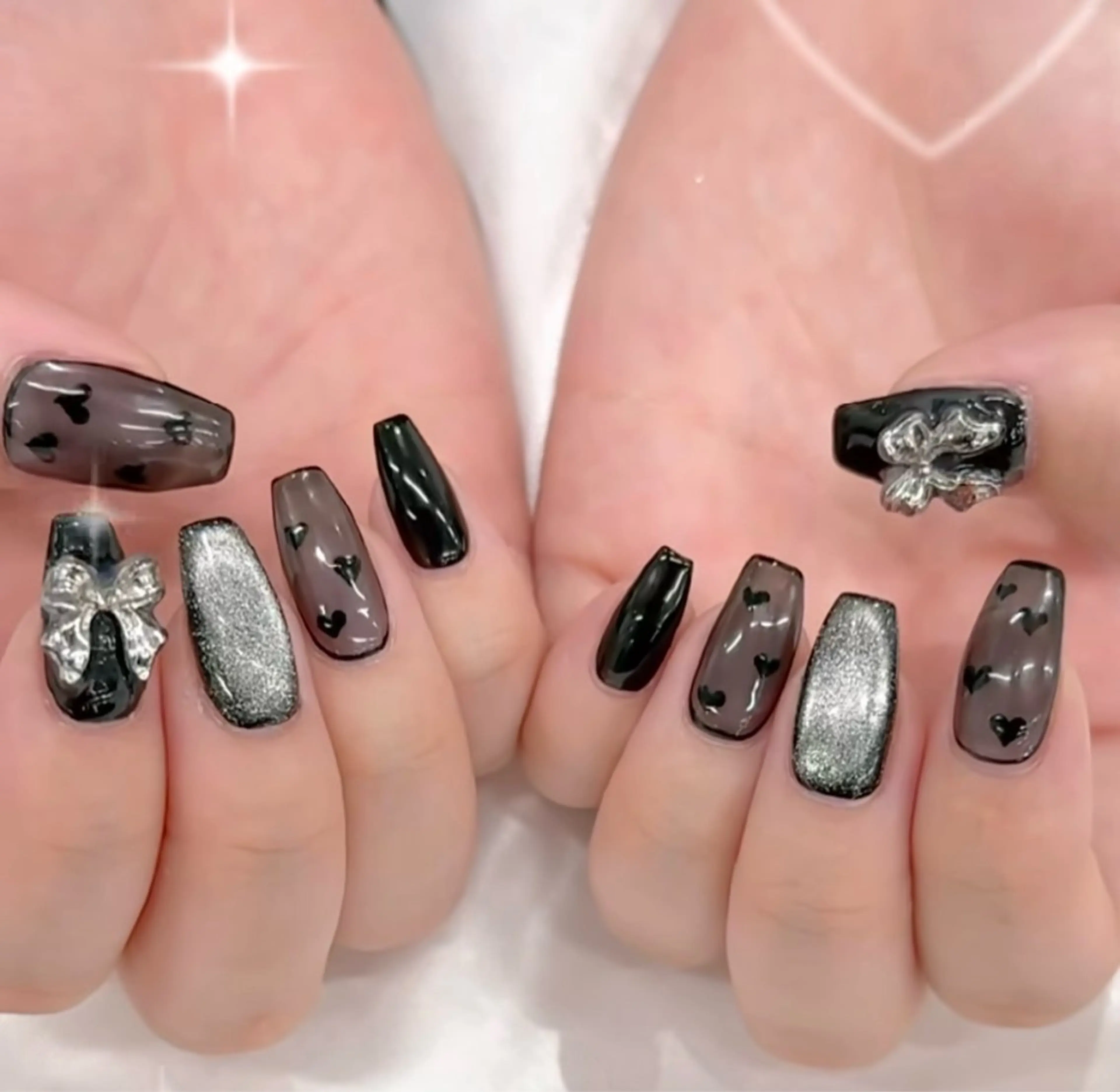 ネイル ハート マグネットネイル ハンドネイル celica所属・松田 由真のネイルデザイン