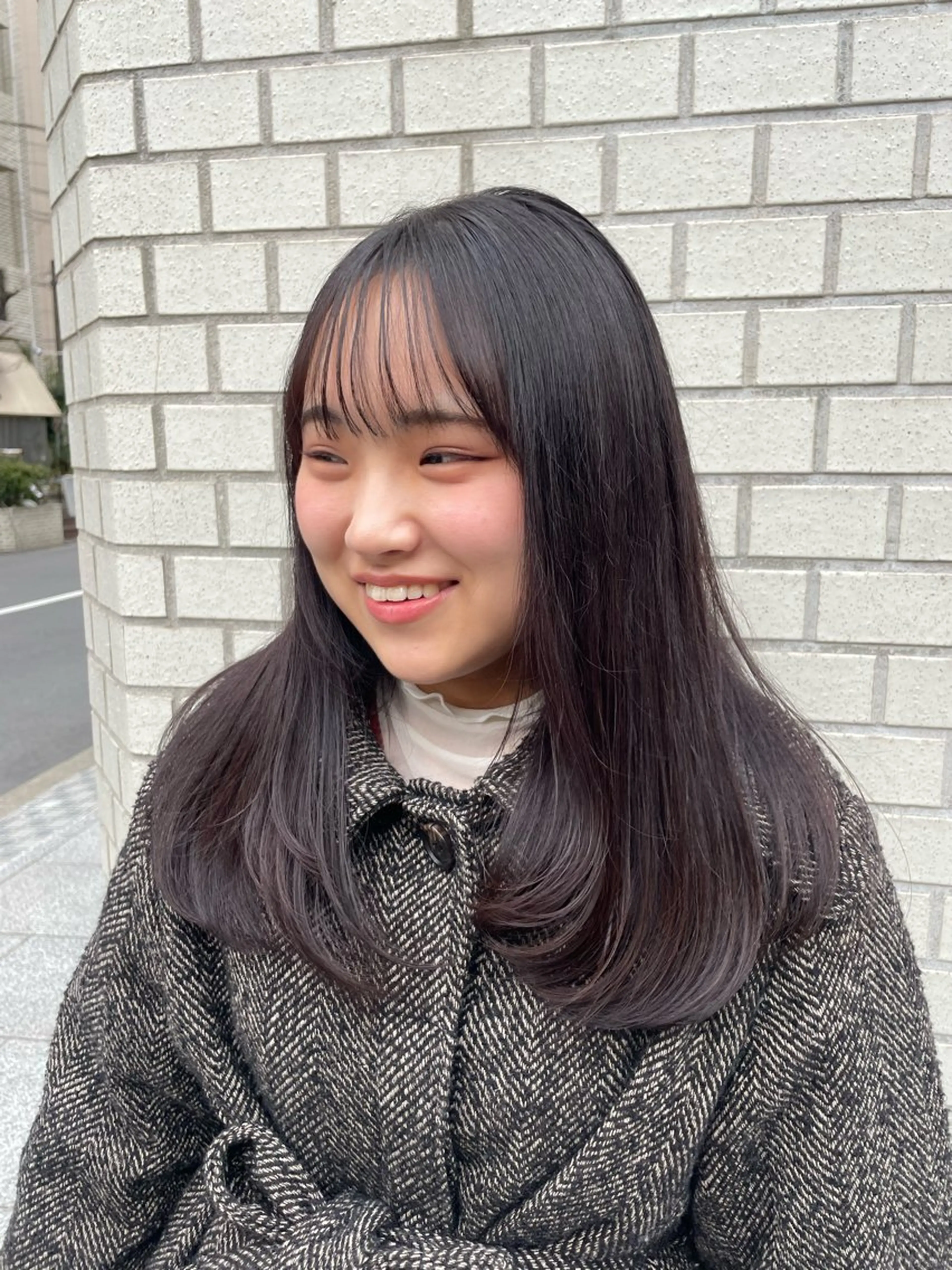 セミロング カラー パーマ ヘアアレンジ ERINA/レイヤー /梅田のヘアスタイル