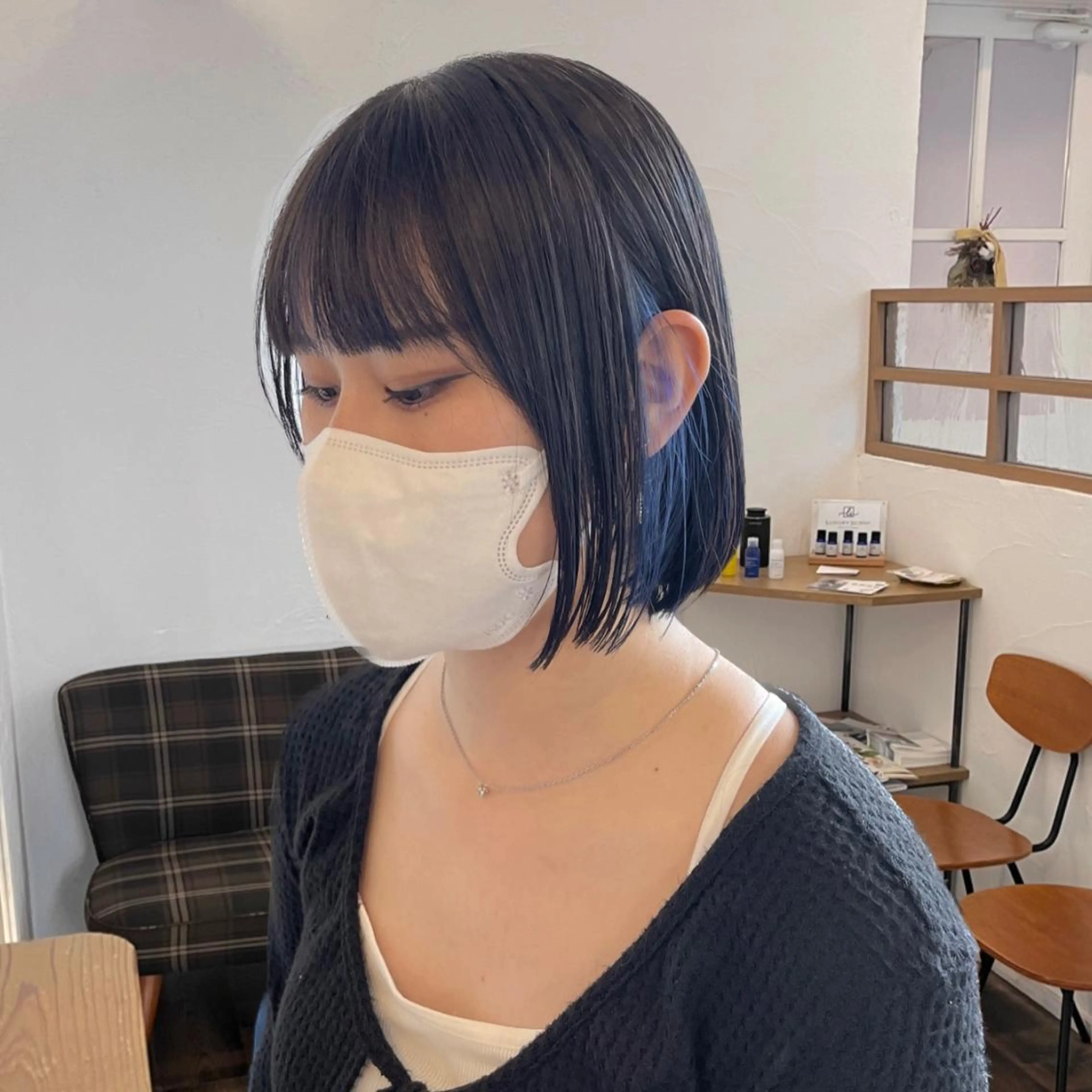 ミディアム カラー ブルーカラー インナーカラー 伊藤ゆかり/髪質改善 /透明感カラーのヘアスタイル