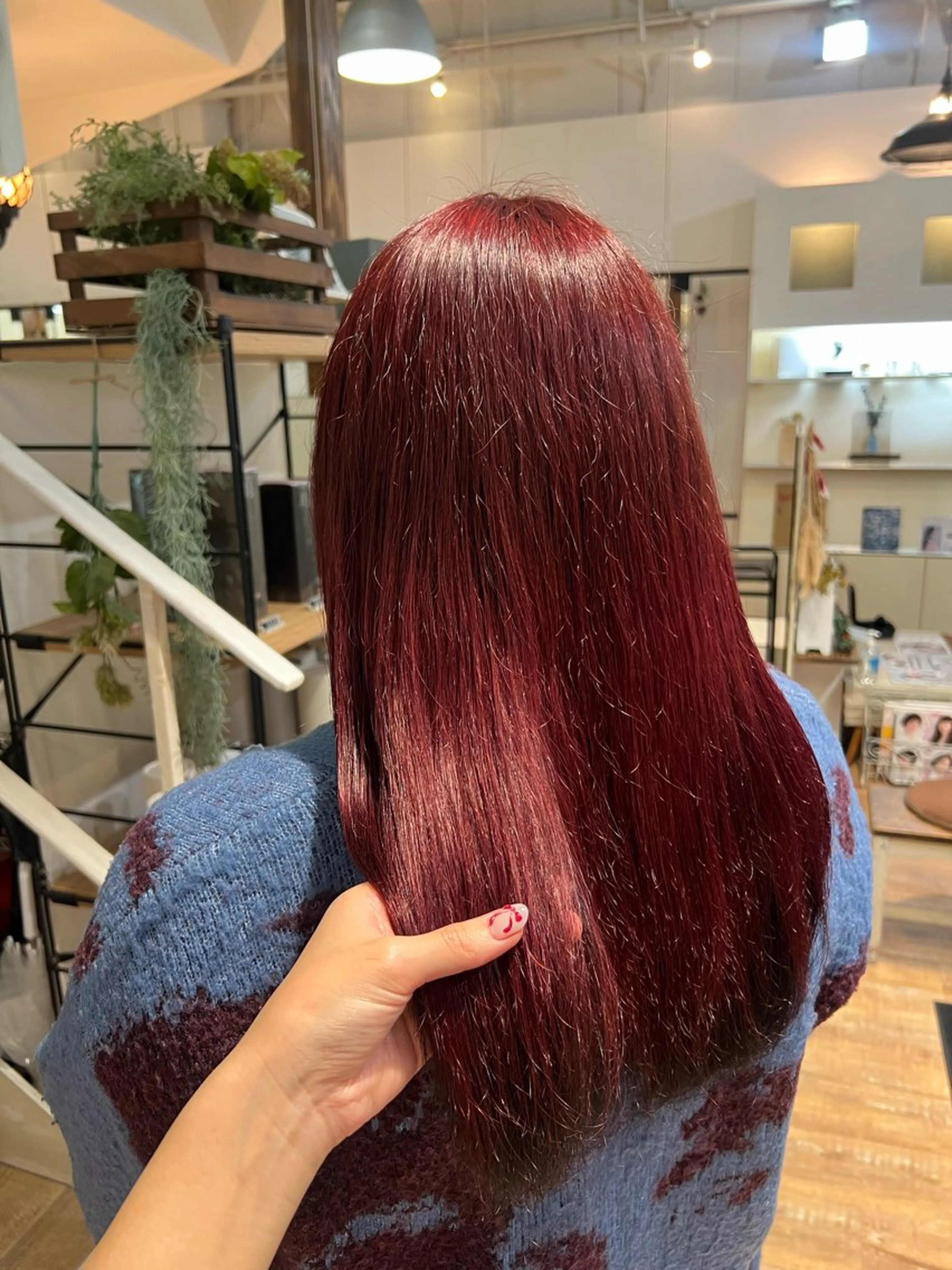 カラー レッドカラー ヘアカラー トリートメント インナーカラー♡ Nanakoのヘアスタイル