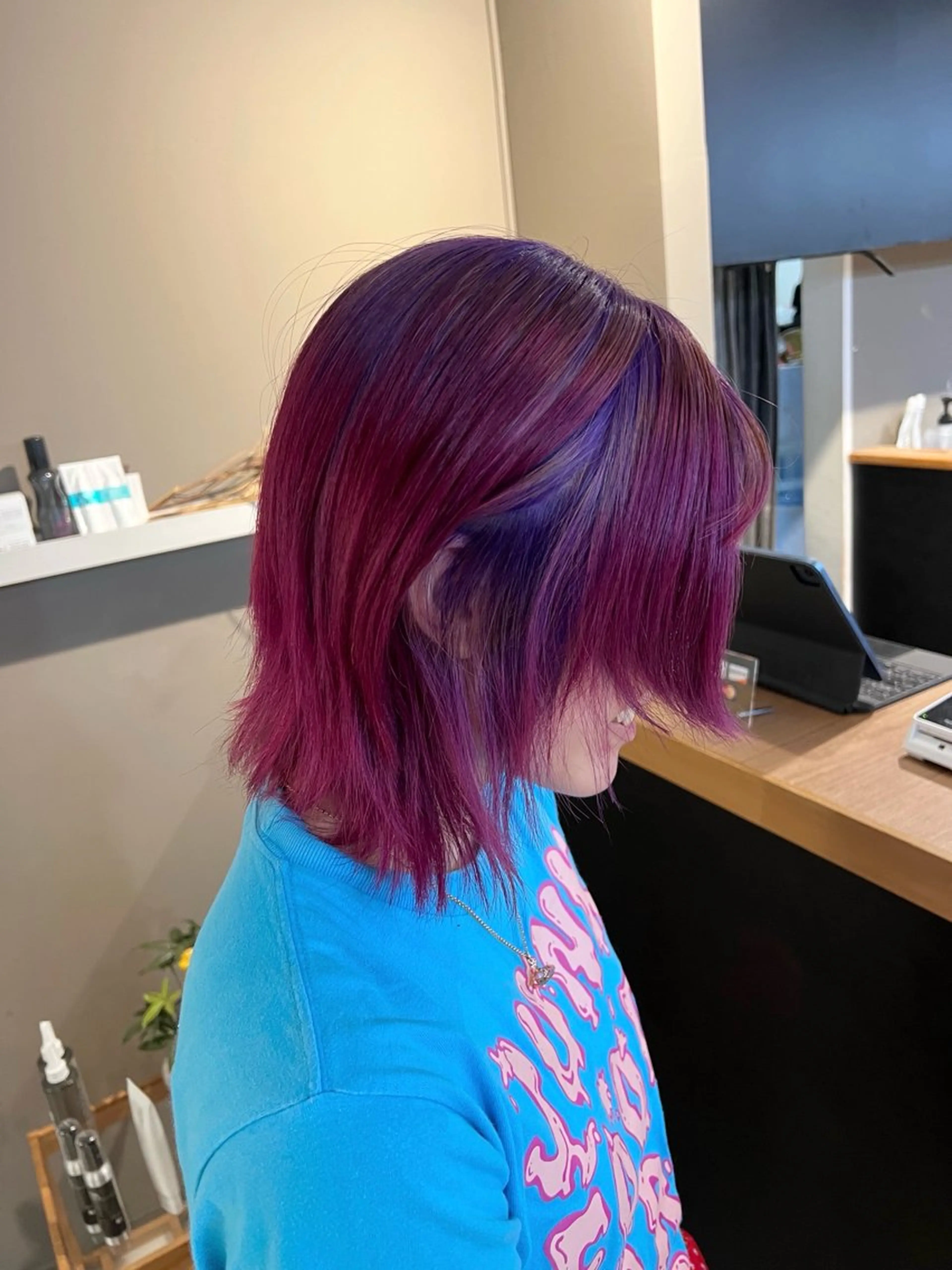 ミディアム カラー daiki 原宿のヘアスタイル