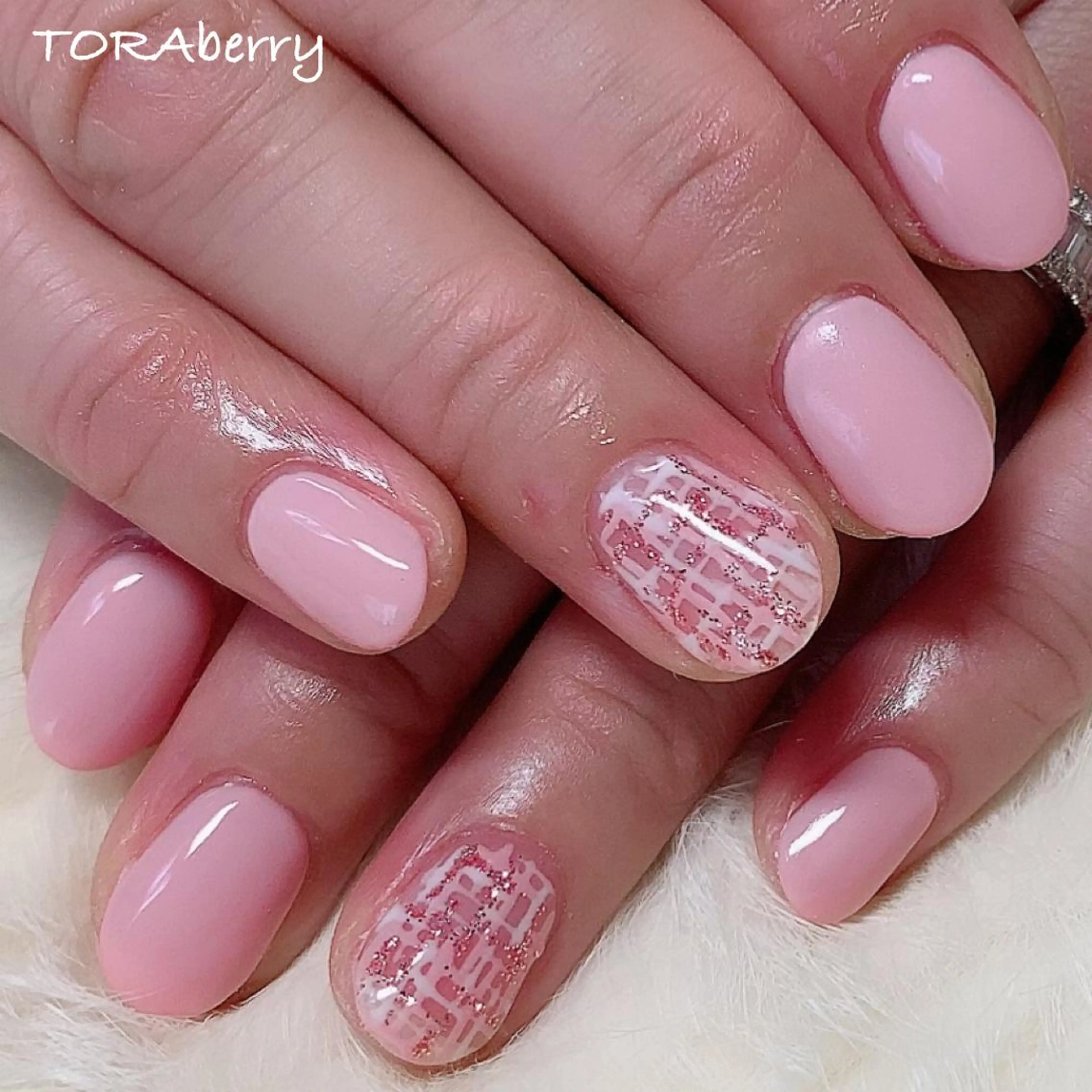 ネイル ツイードネイル ハンドネイル ネイリスト なつみのネイルデザイン