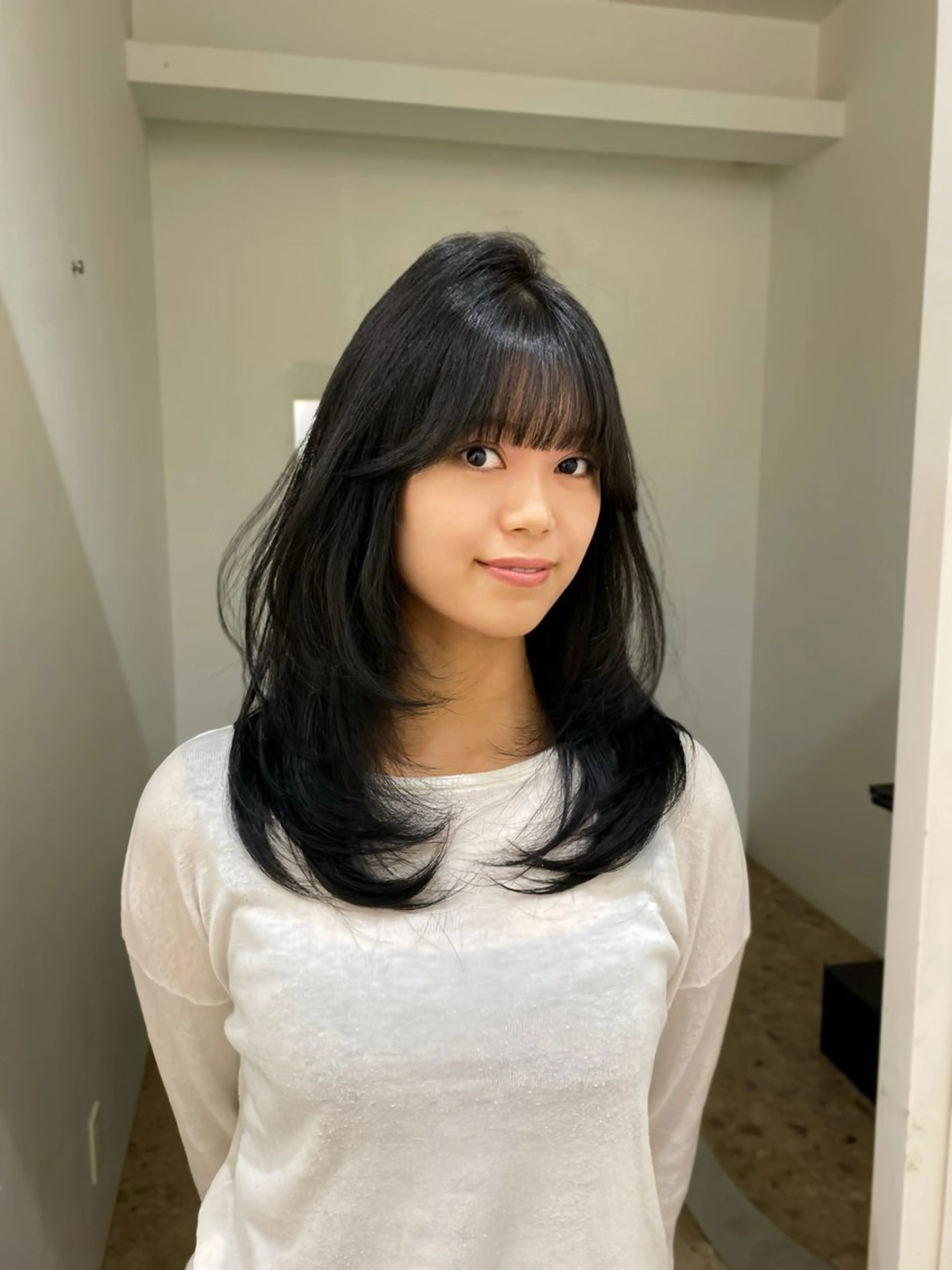 ロング カラー 韓国風ヘア レイヤーカット レイヤー/艶カラー /韓国ヘア/高松のヘアスタイル