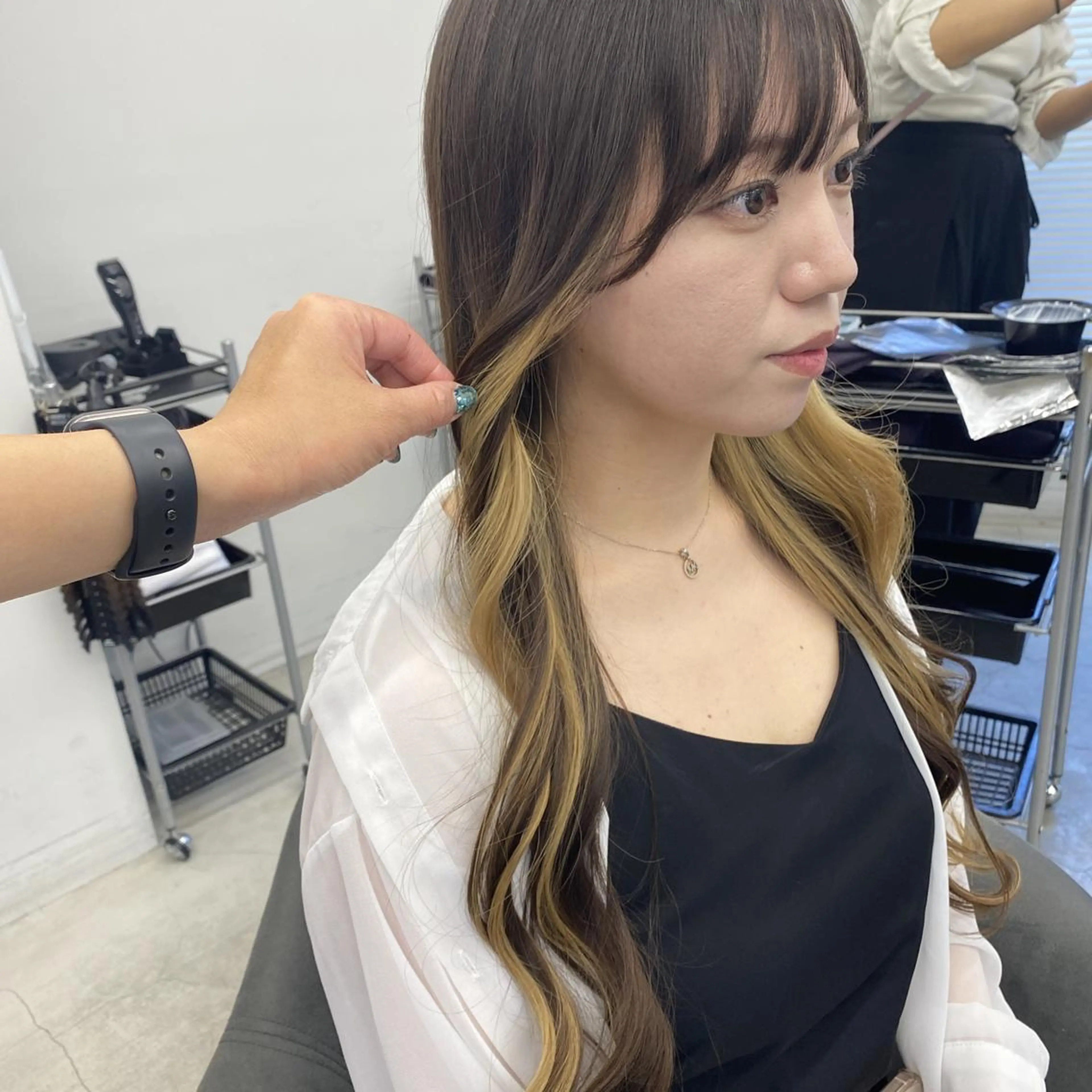 ロング カラー 🌸韓国カラー🌸 髪質改善🌸桃花のヘアスタイル