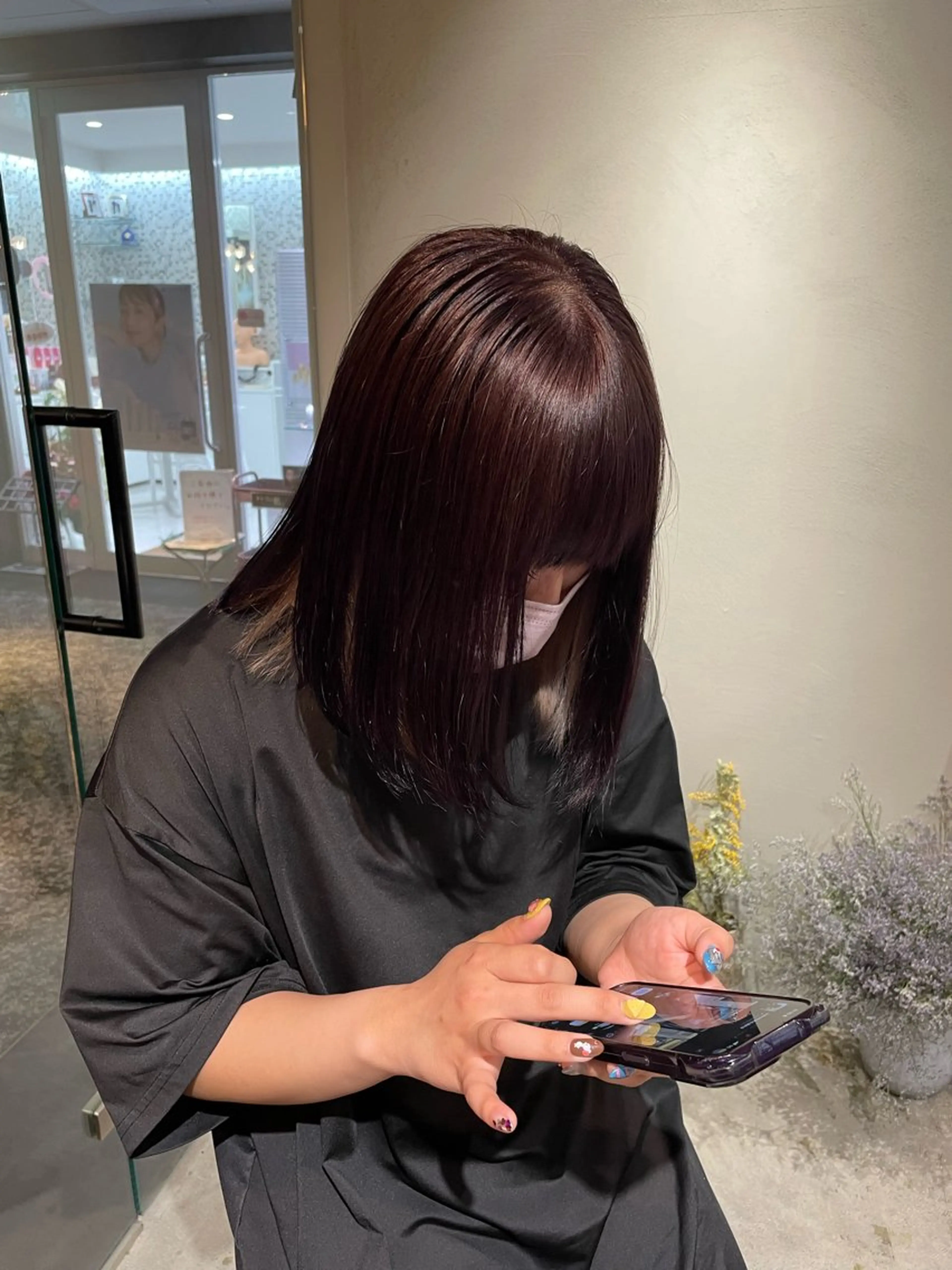 ミディアム カラー 山下 悠月のヘアスタイル