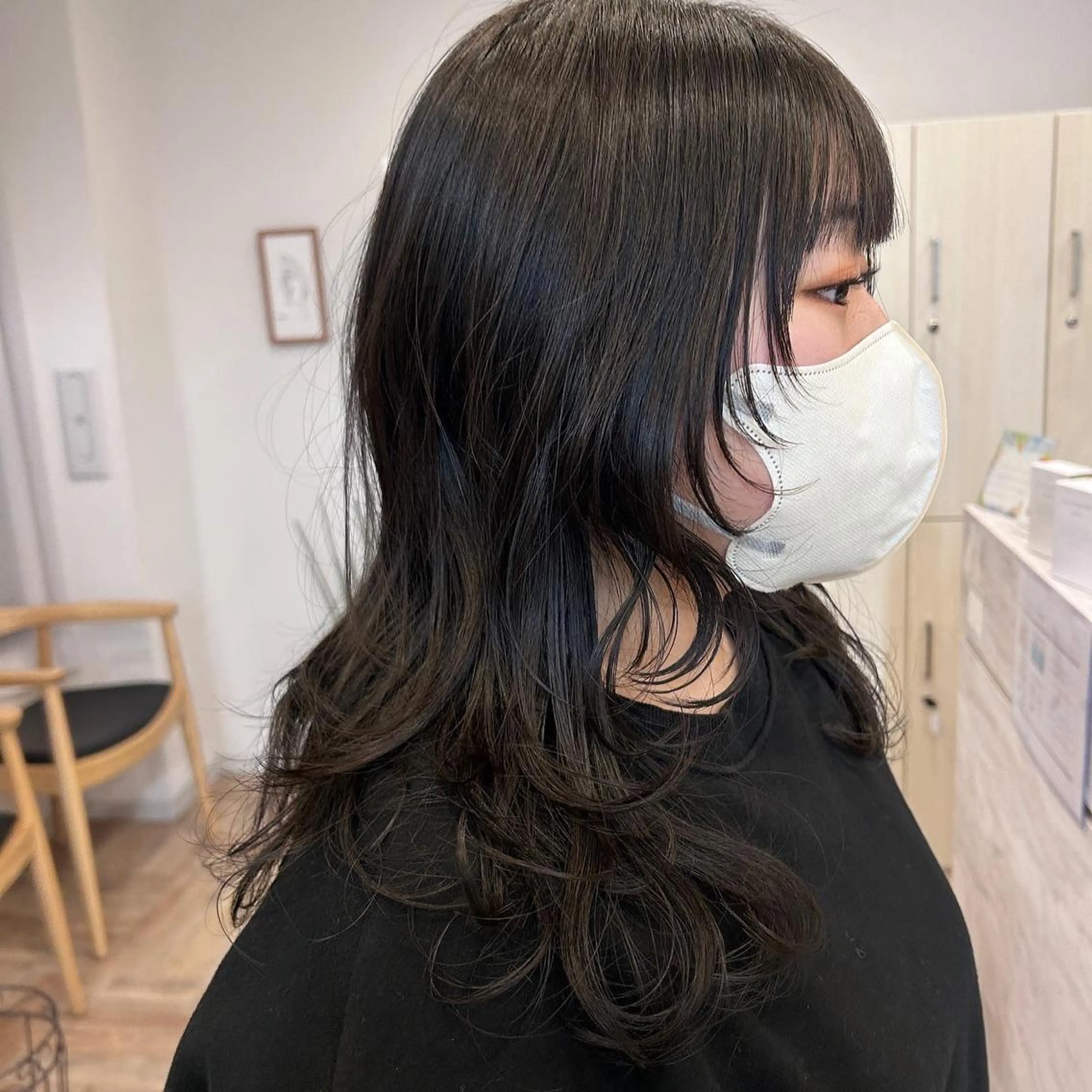 ロング レイヤーカット ウルフカット 舟橋 りんかのヘアスタイル