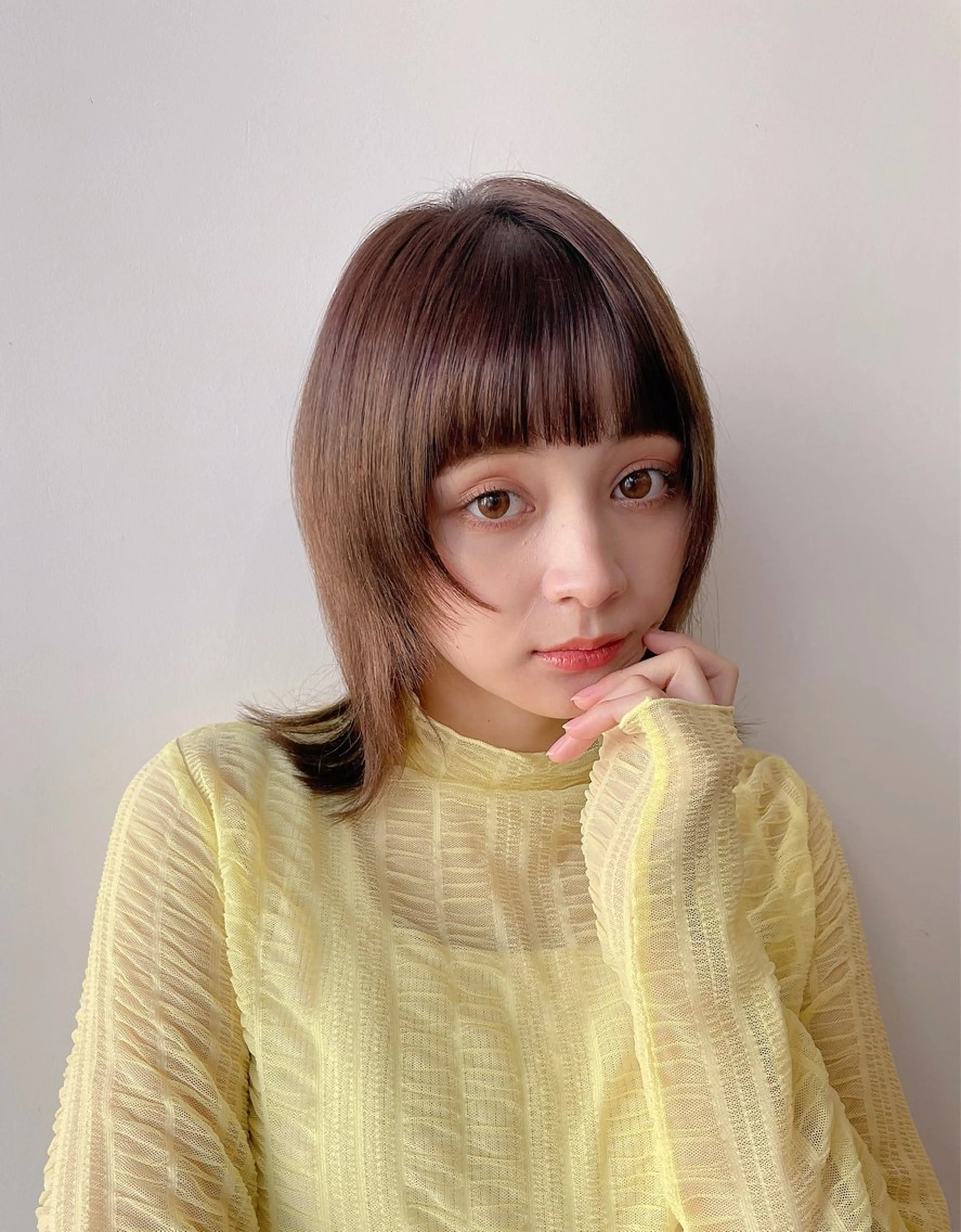 ミディアム レイヤーカット カット ボブ/ミディアム 親しみやすさ/さくらのヘアスタイル