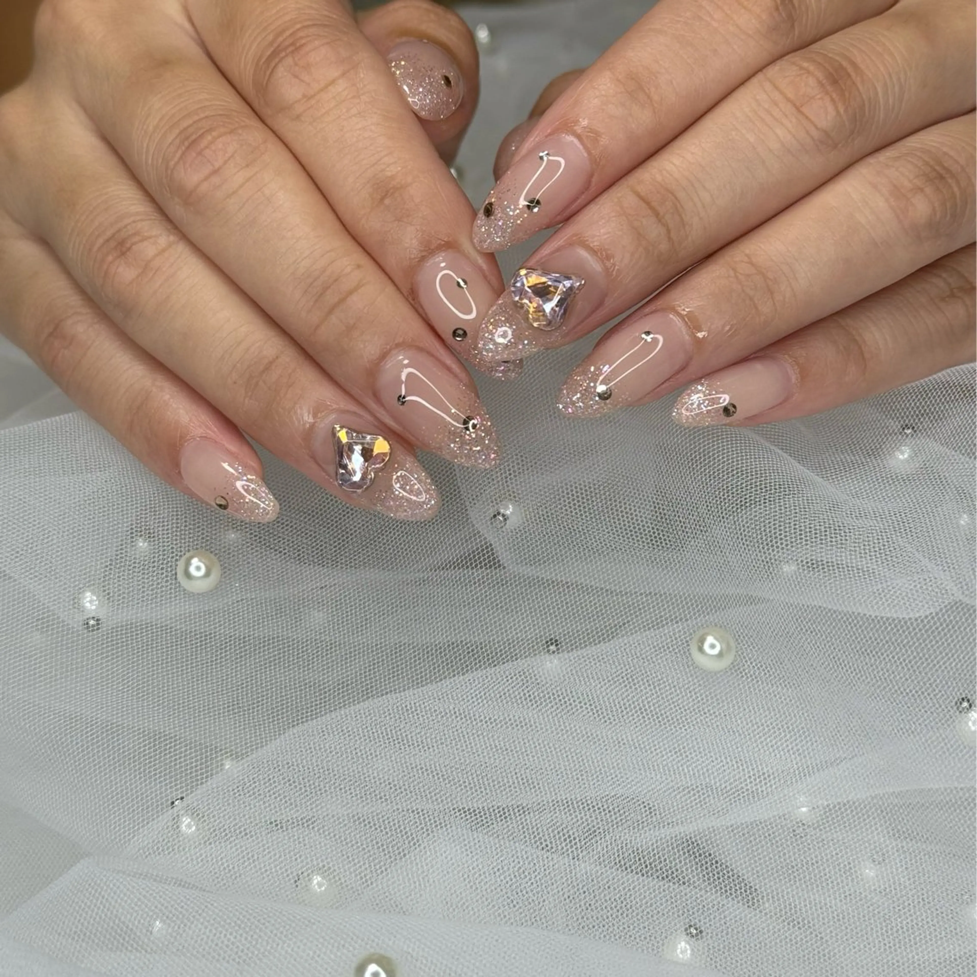 ネイル べっ甲ネイル ドット フラッシュネイル フットネイル フレンチネイル VENa eye＆ nail salonのマツエク・マツパデザイン