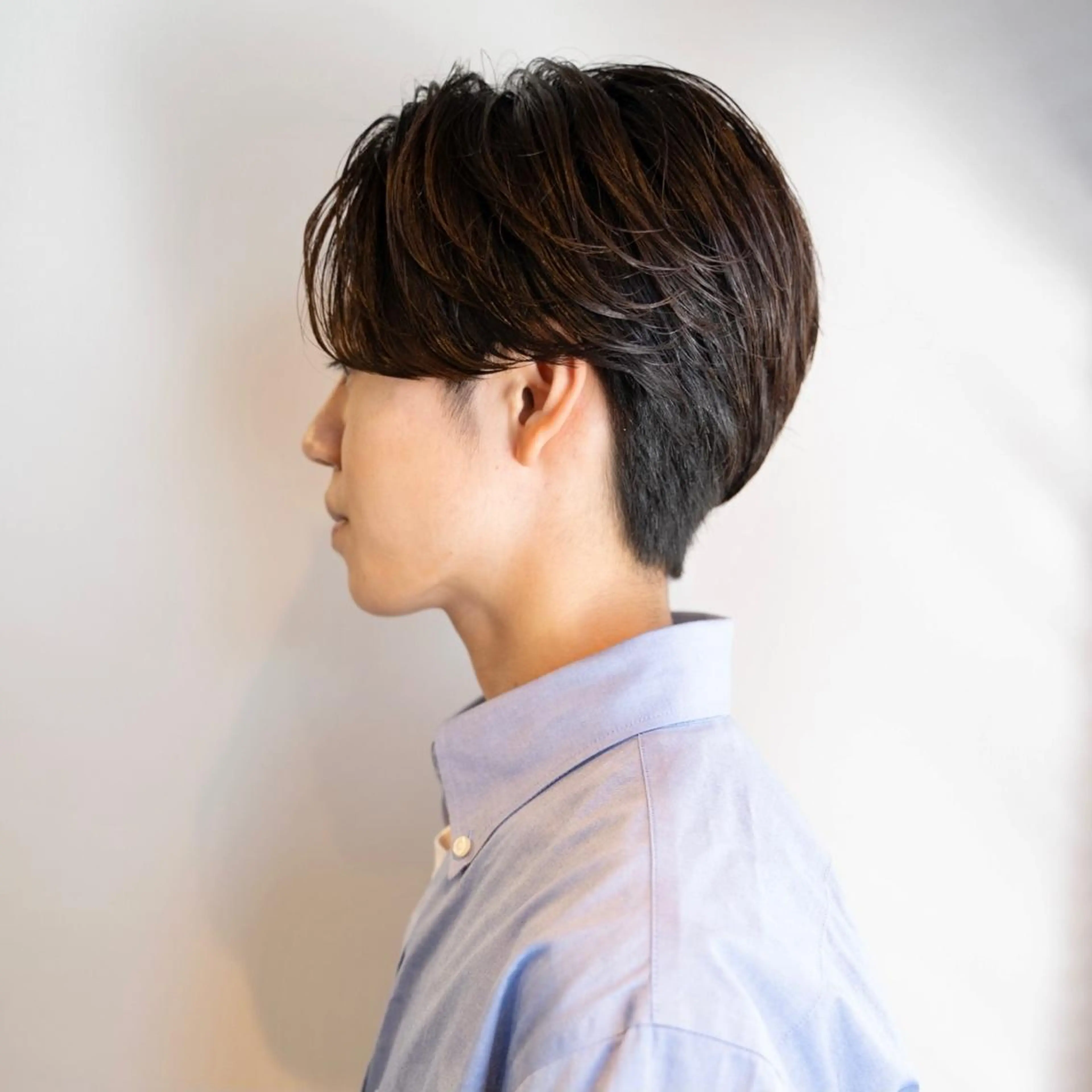 ショート パーマ メンズ センターパート ニュアンスパーマ カット パーマ メンズ特化美容師/ 藤戸 椋のヘアスタイル