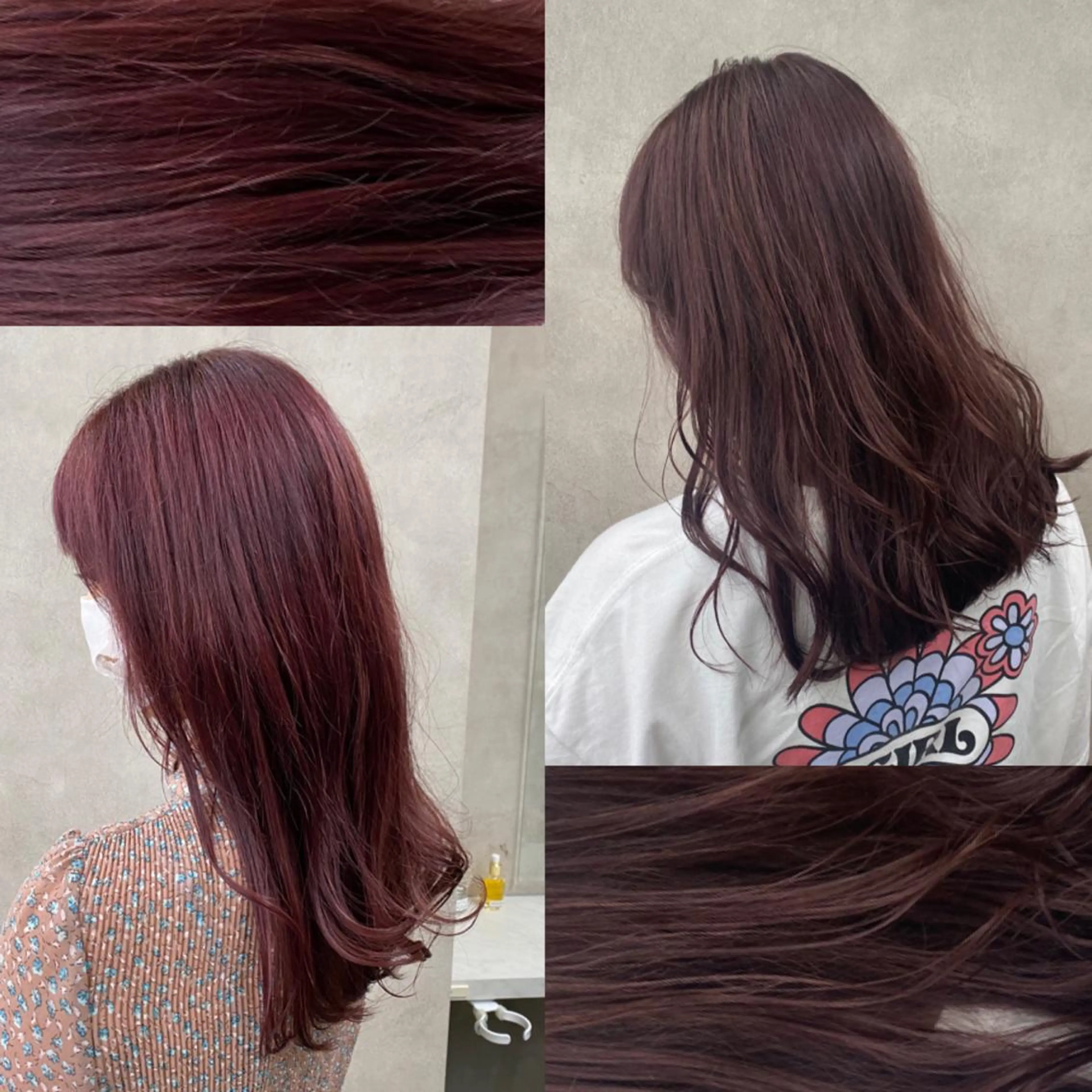 ミディアム カラー パーマ ヘアアレンジ ネイル マツエク・マツパ 韓国風ベージュ🤎 赤みなし🌿横浜🤎のヘアスタイル